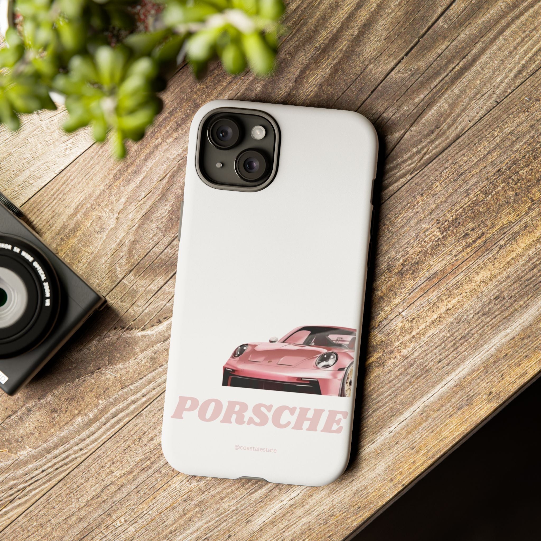 Porsche Pink Sports Car Phone Case - Stylish Automotive iPhone Cover