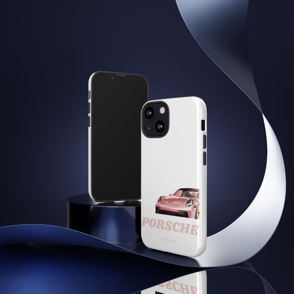 Porsche Pink Sports Car Phone Case - Stylish Automotive iPhone Cover