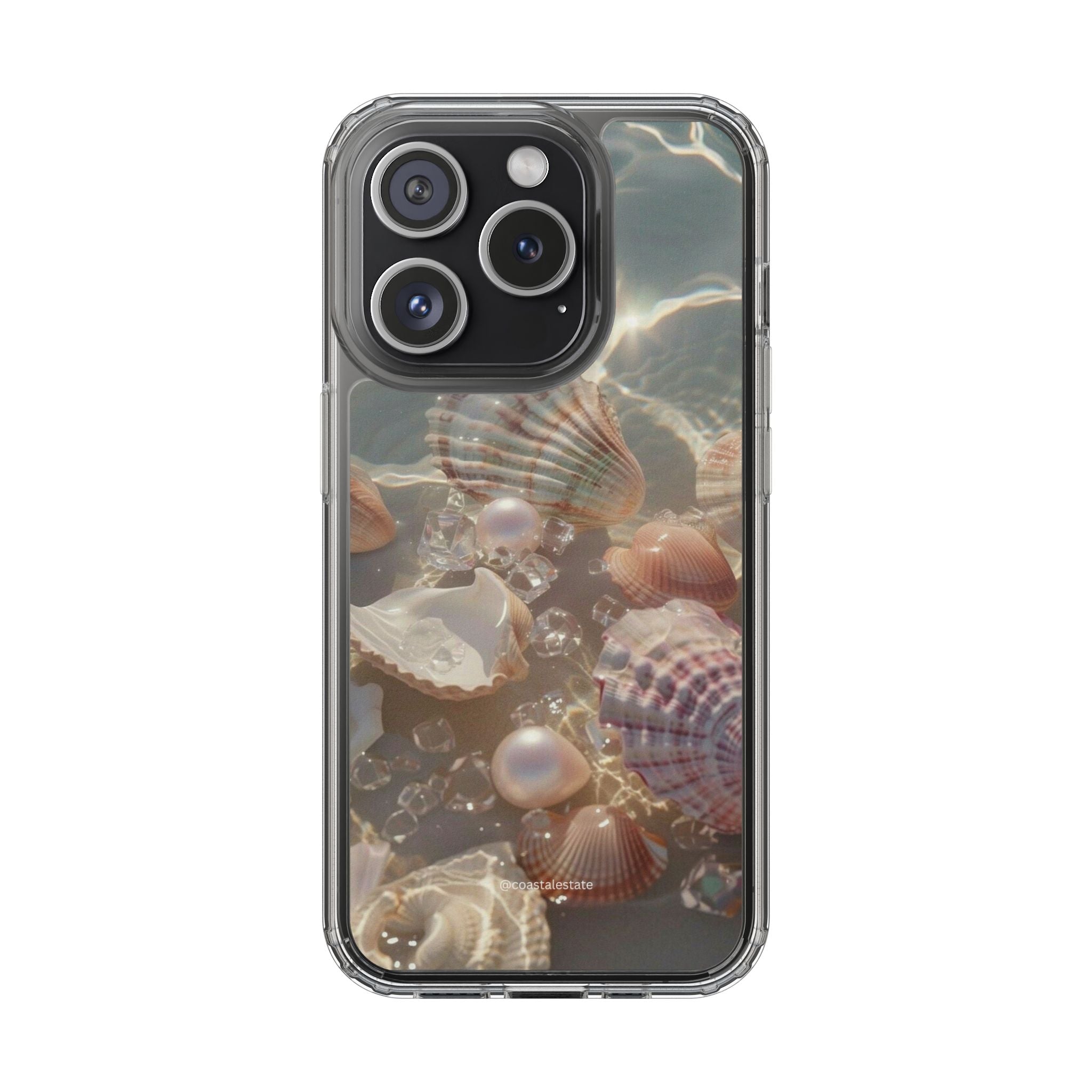 Seashell Pearl Clear Phone Case