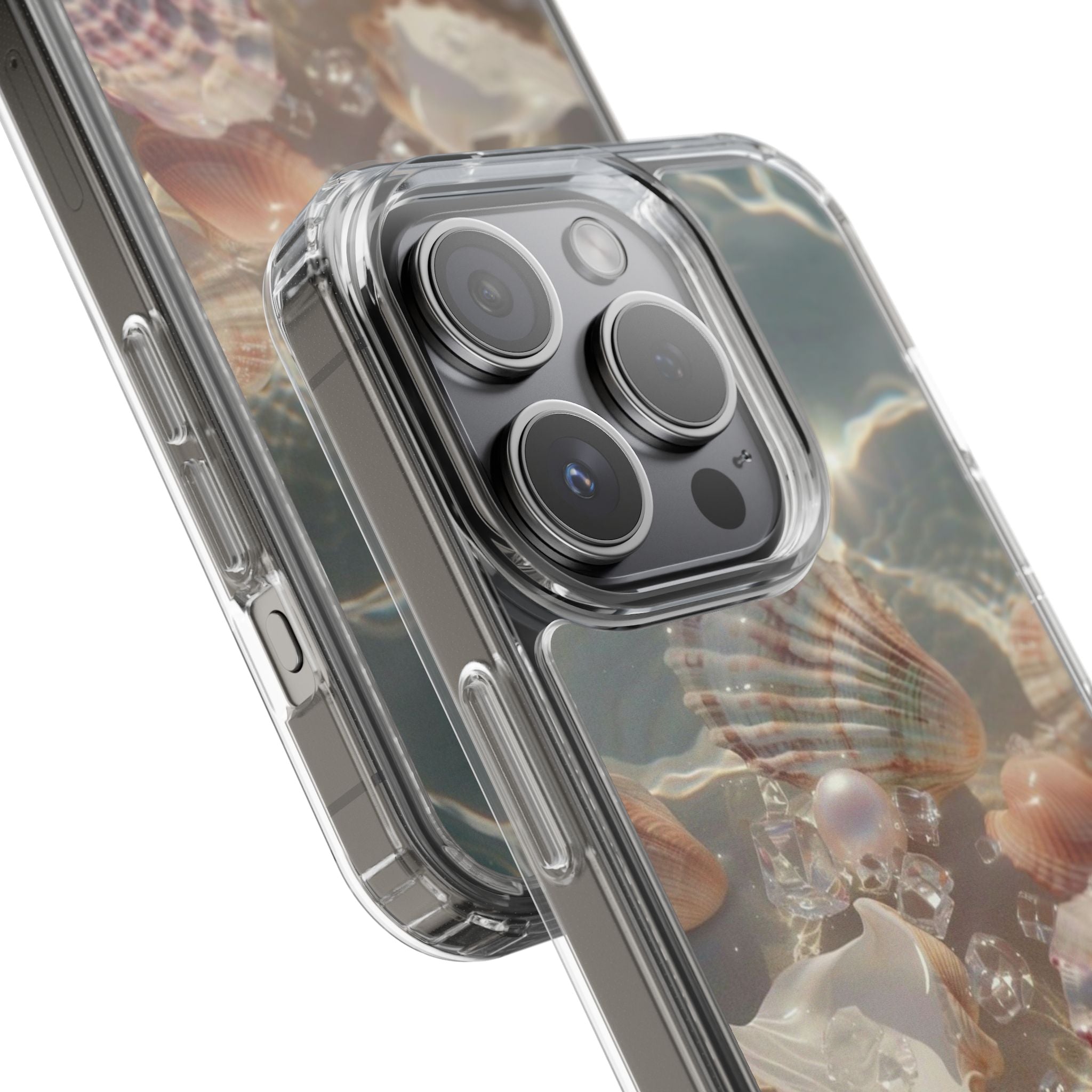 Seashell Pearl Clear Phone Case