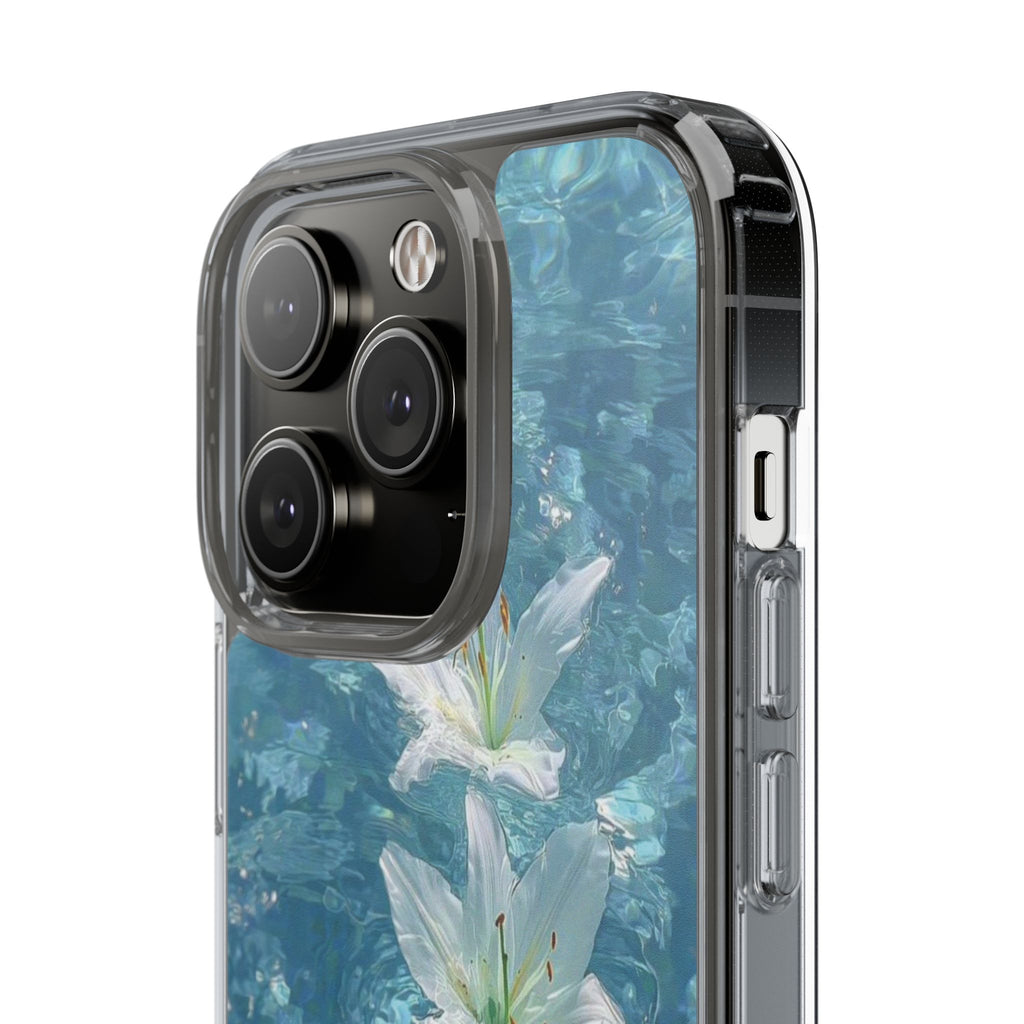 Floral Water Lily Clear Phone Case