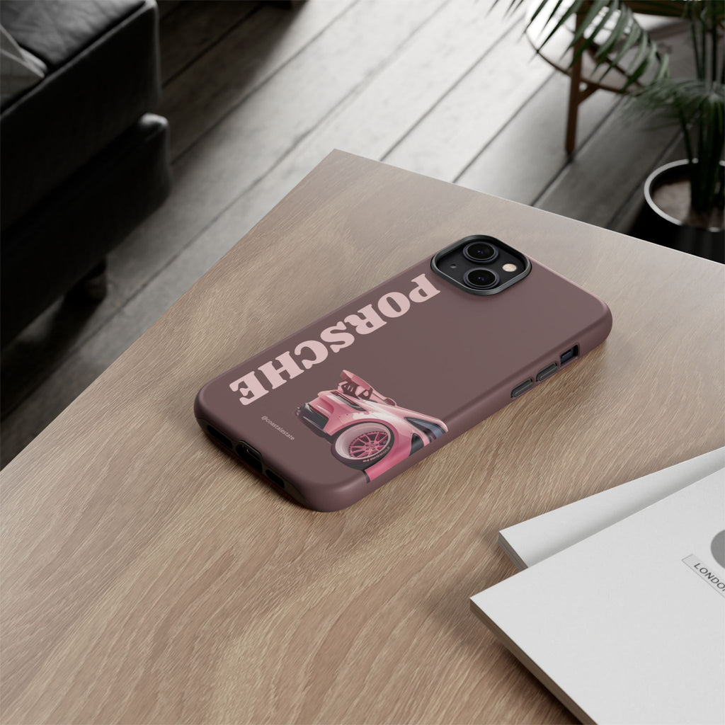 Pink Porsche Illustration Phone Case | iPhone Samsung