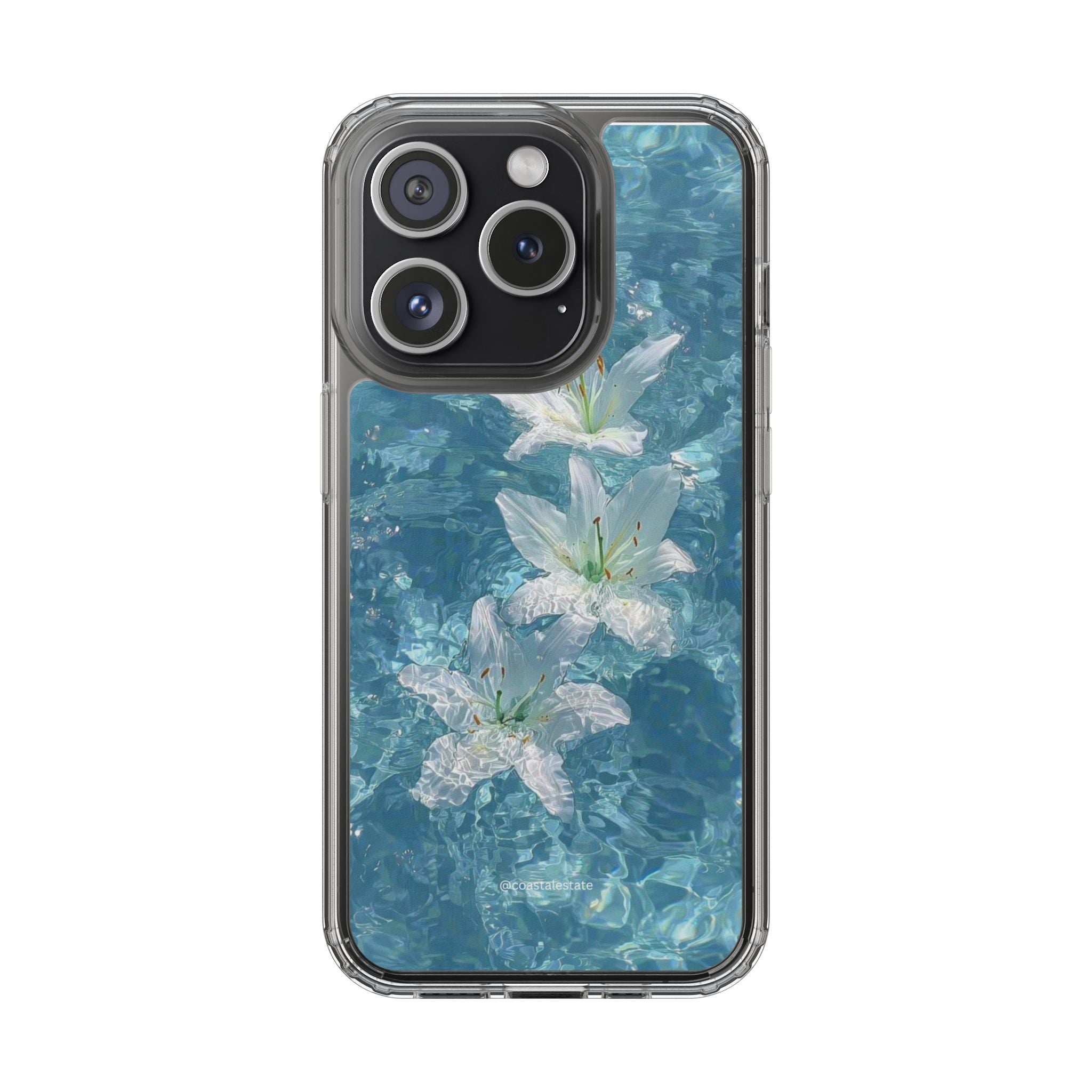 Floral Water Lily Clear Phone Case