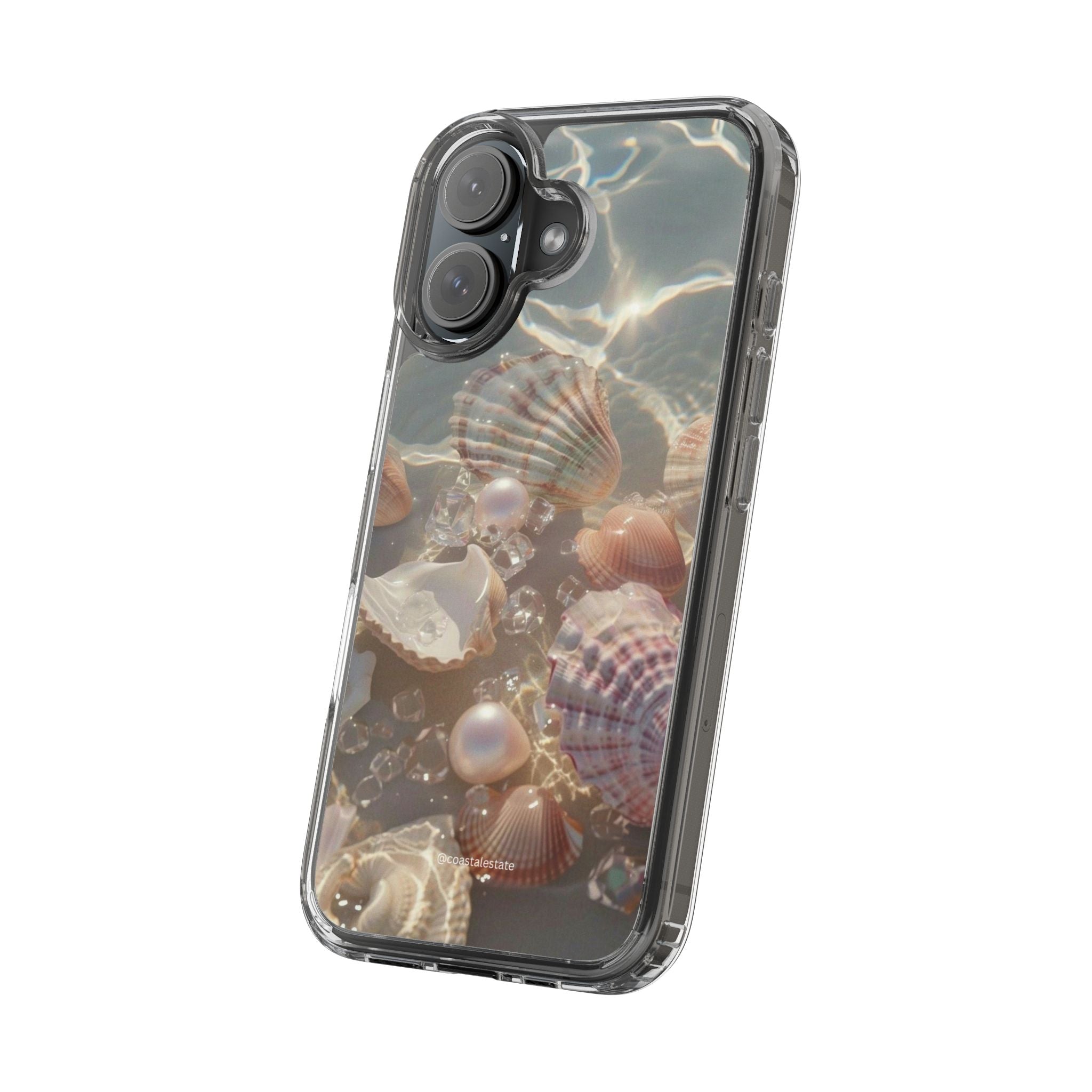 Seashell Pearl Clear Phone Case