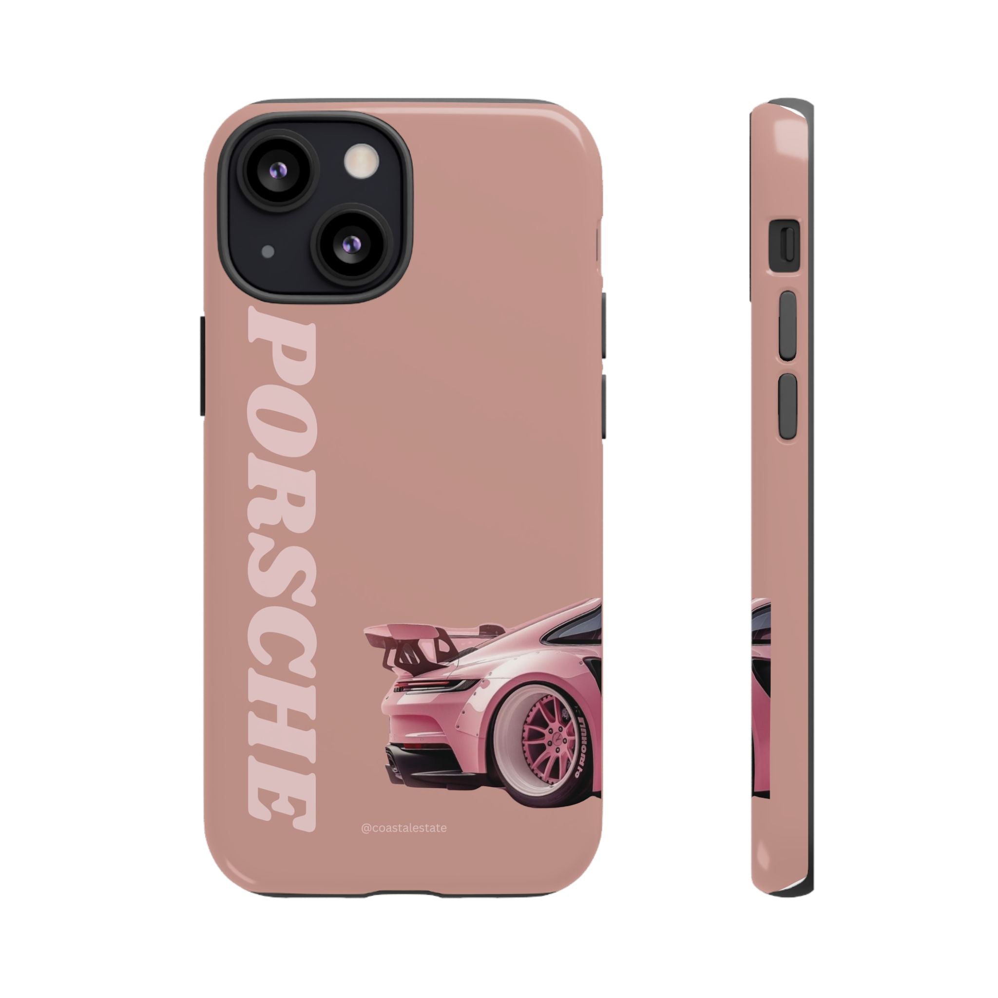 Pink Porsche Illustration phone case | Porsche phone case