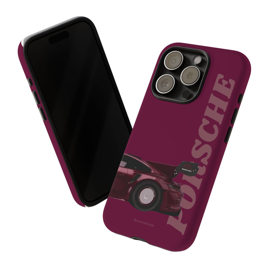Burgundy Porsche Rear Profile Phone Case | Tough Cases