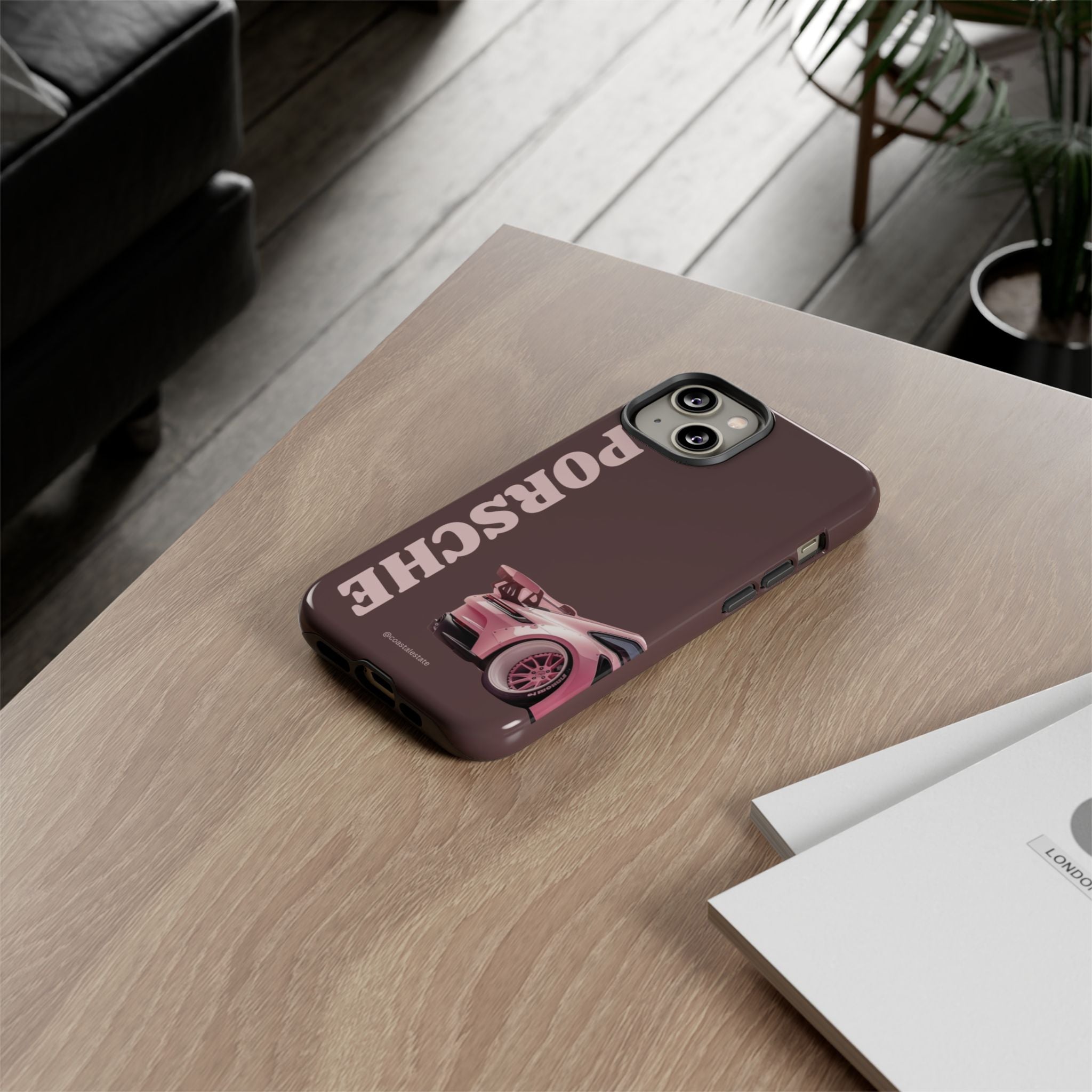 Pink Porsche Illustration Phone Case | iPhone Samsung