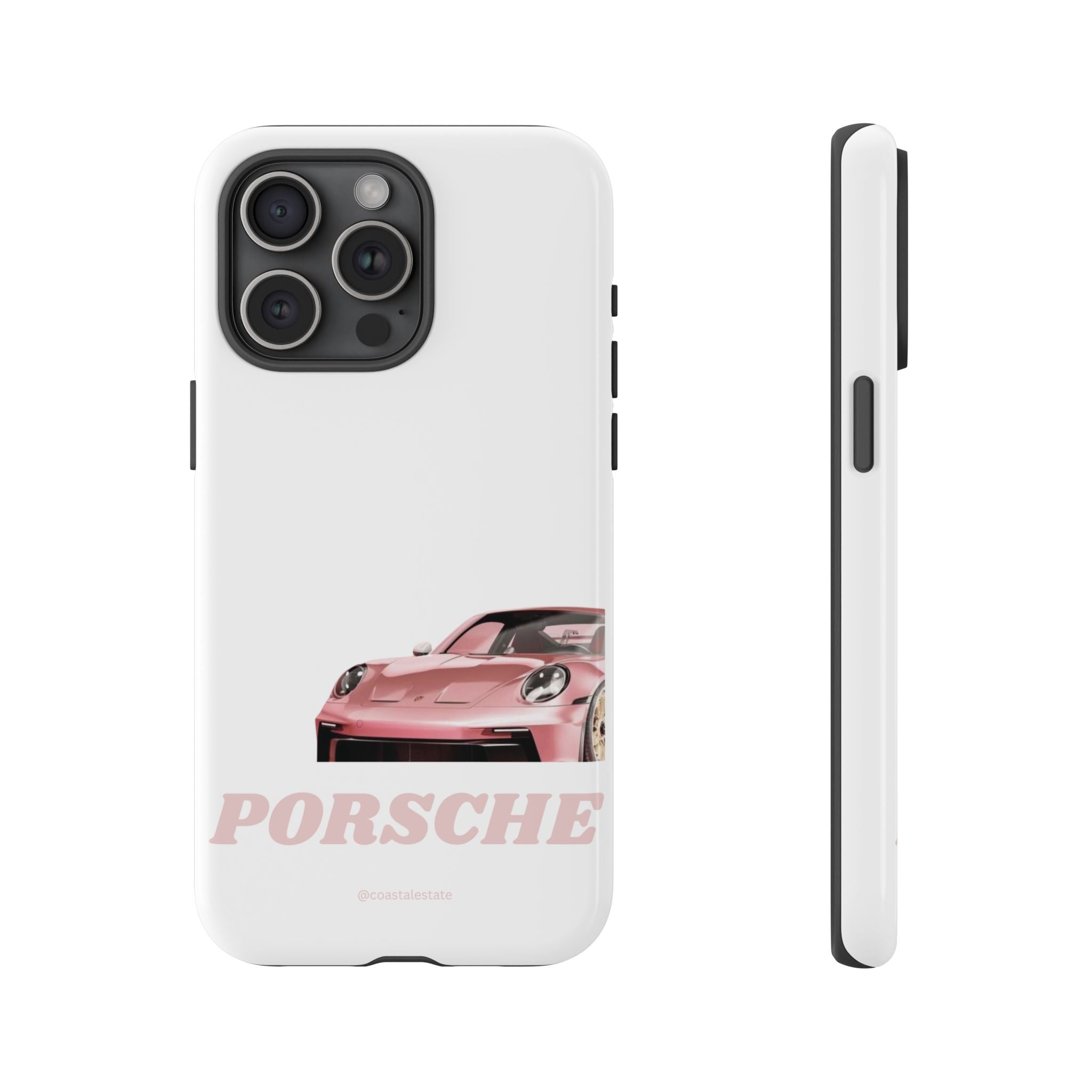 Porsche Pink Sports Car Phone Case - Stylish Automotive iPhone Cover