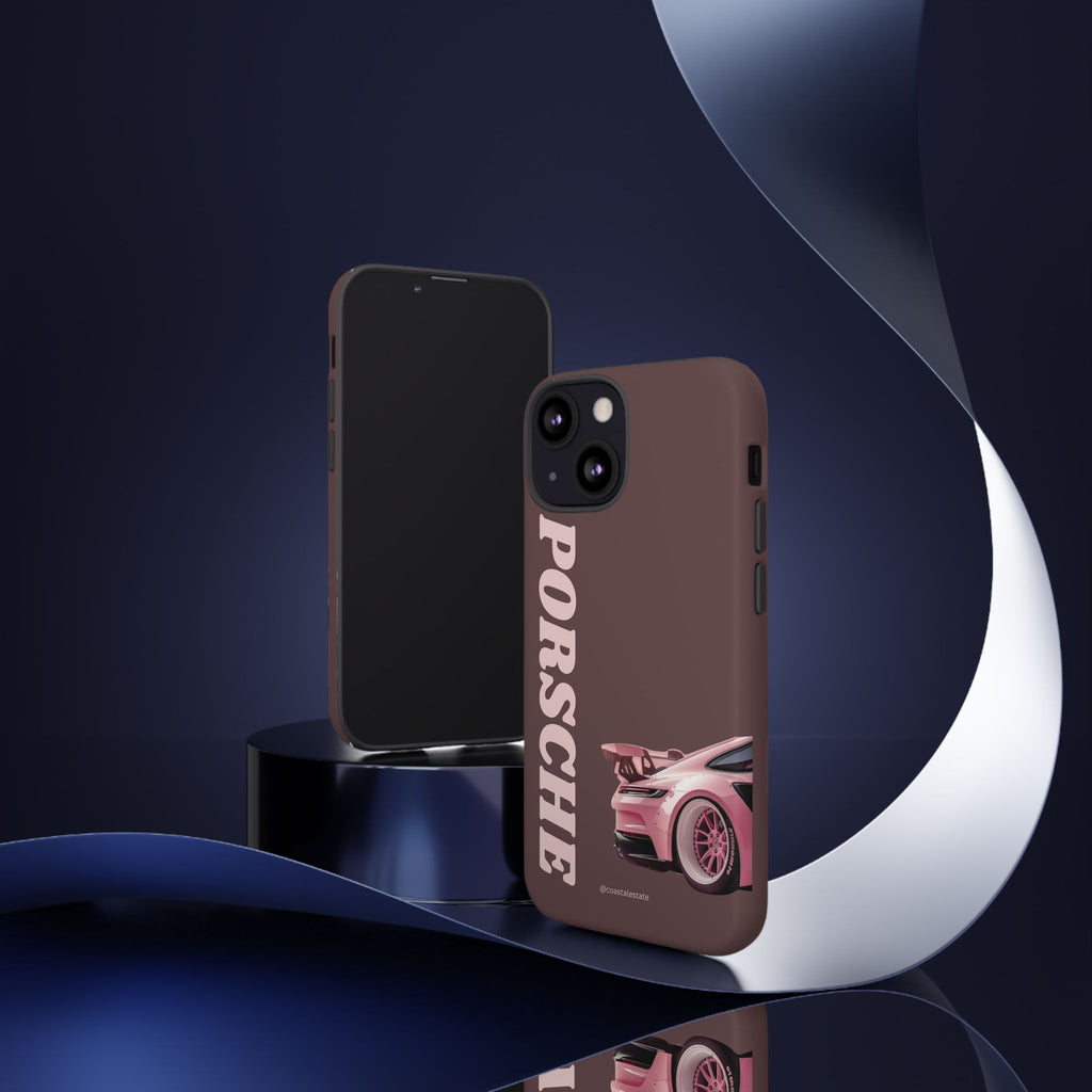 Pink Porsche Illustration Phone Case | iPhone Samsung
