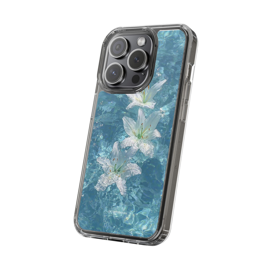 Floral Water Lily Clear Phone Case