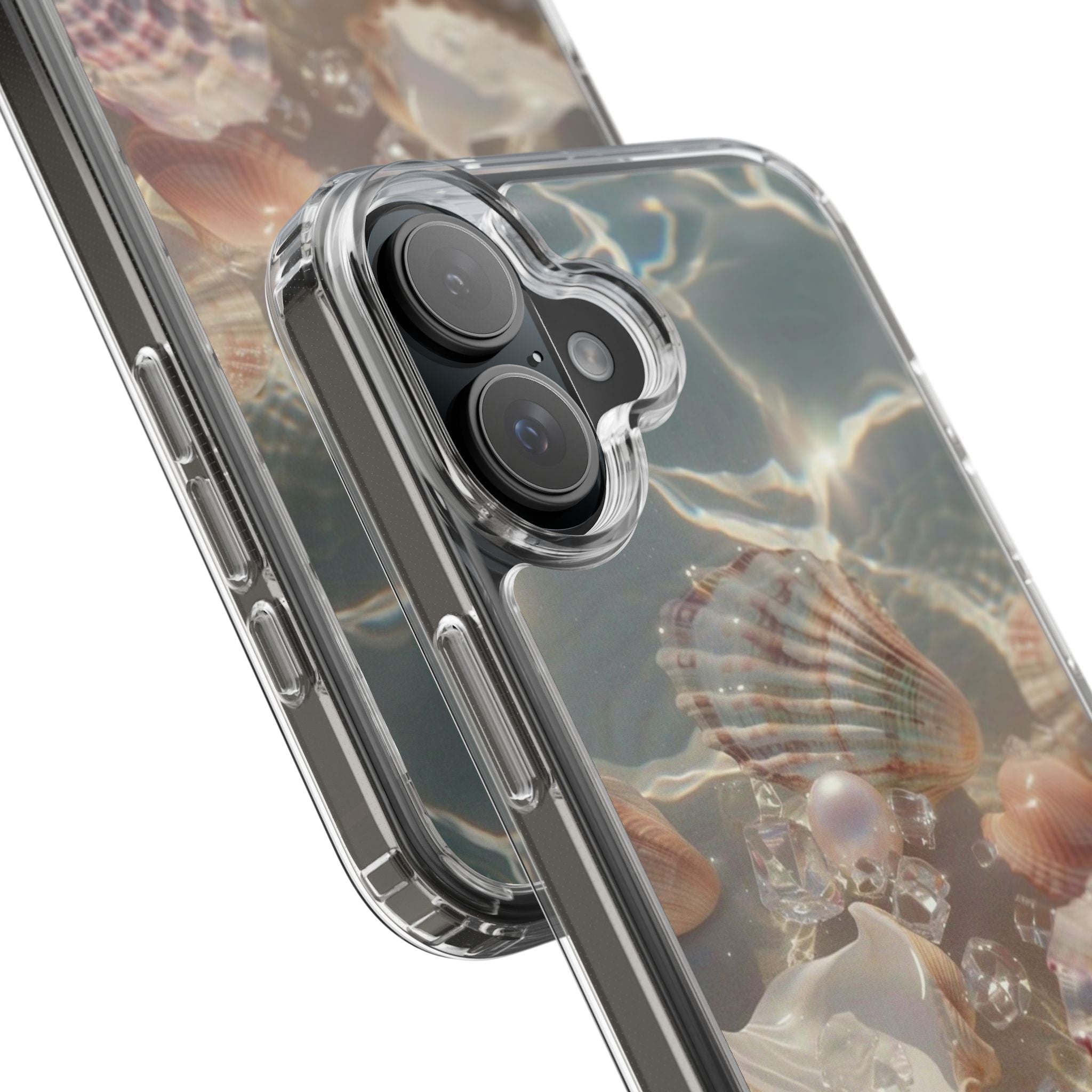 Seashell Pearl Clear Phone Case