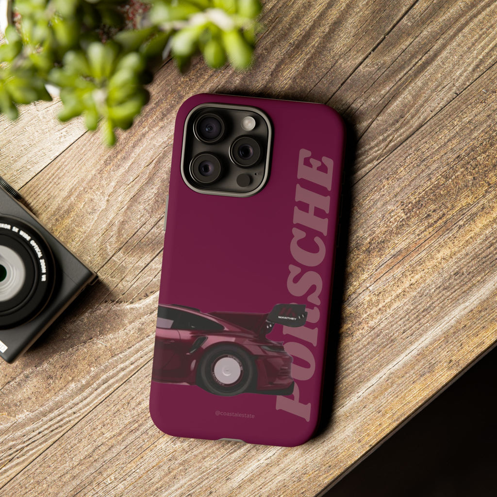 Burgundy Porsche Rear Profile Phone Case | Tough Cases