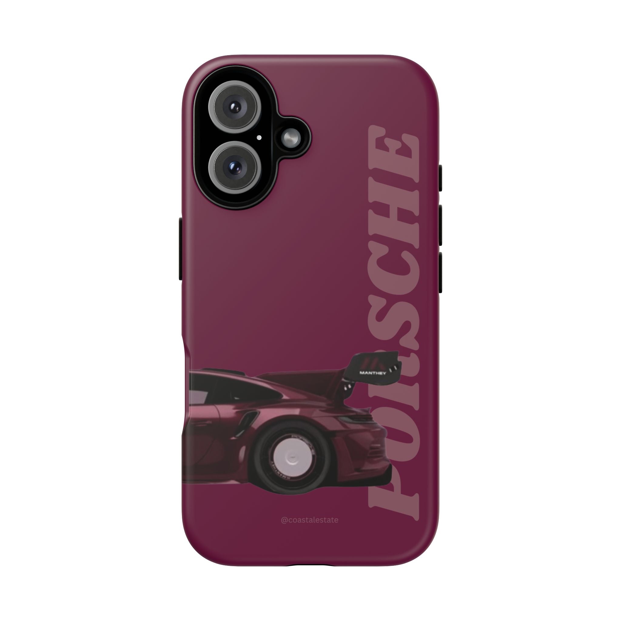 Burgundy Porsche Rear Profile Phone Case | Tough Cases