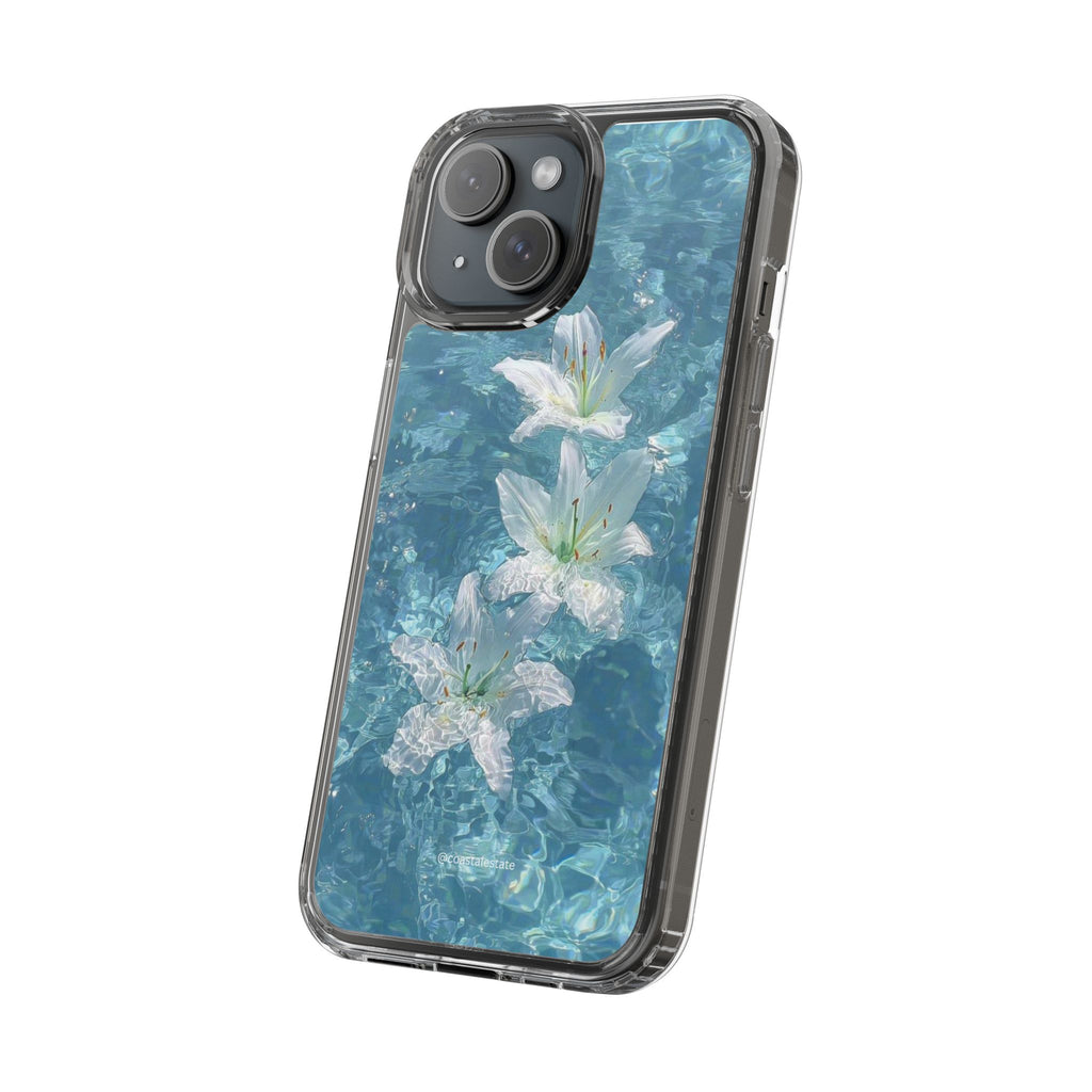 Floral Water Lily Clear Phone Case