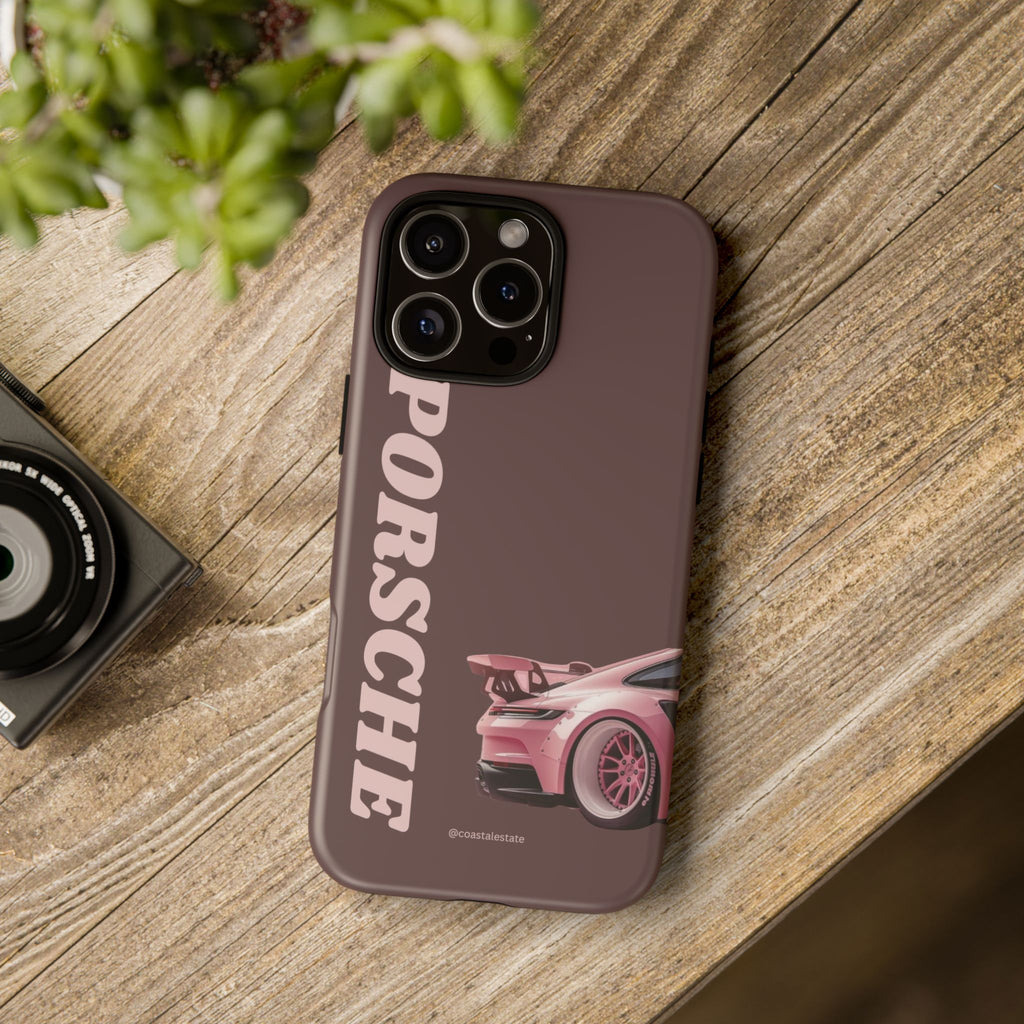 Pink Porsche Illustration Phone Case | iPhone Samsung