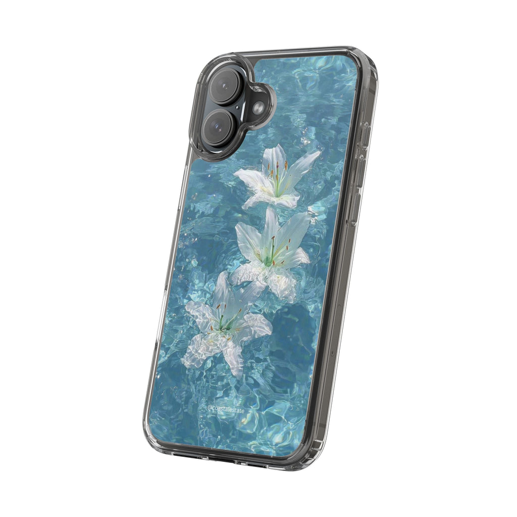 Floral Water Lily Clear Phone Case