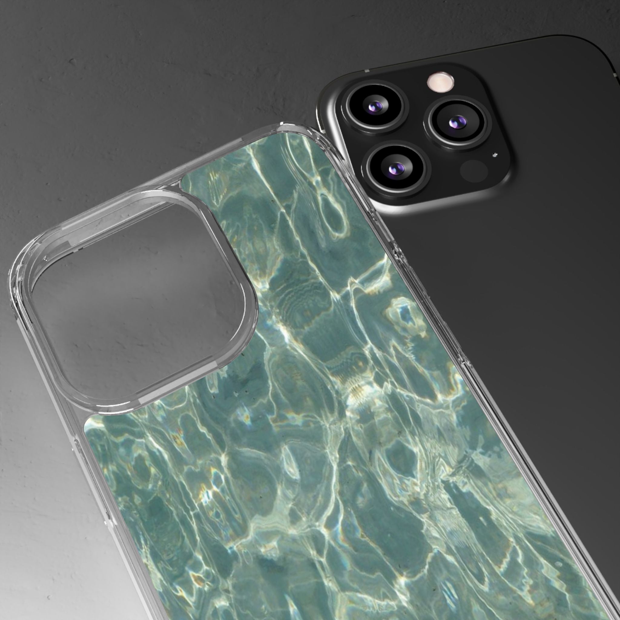 Clear Case — Aqua Pool Water Pattern Phone Case