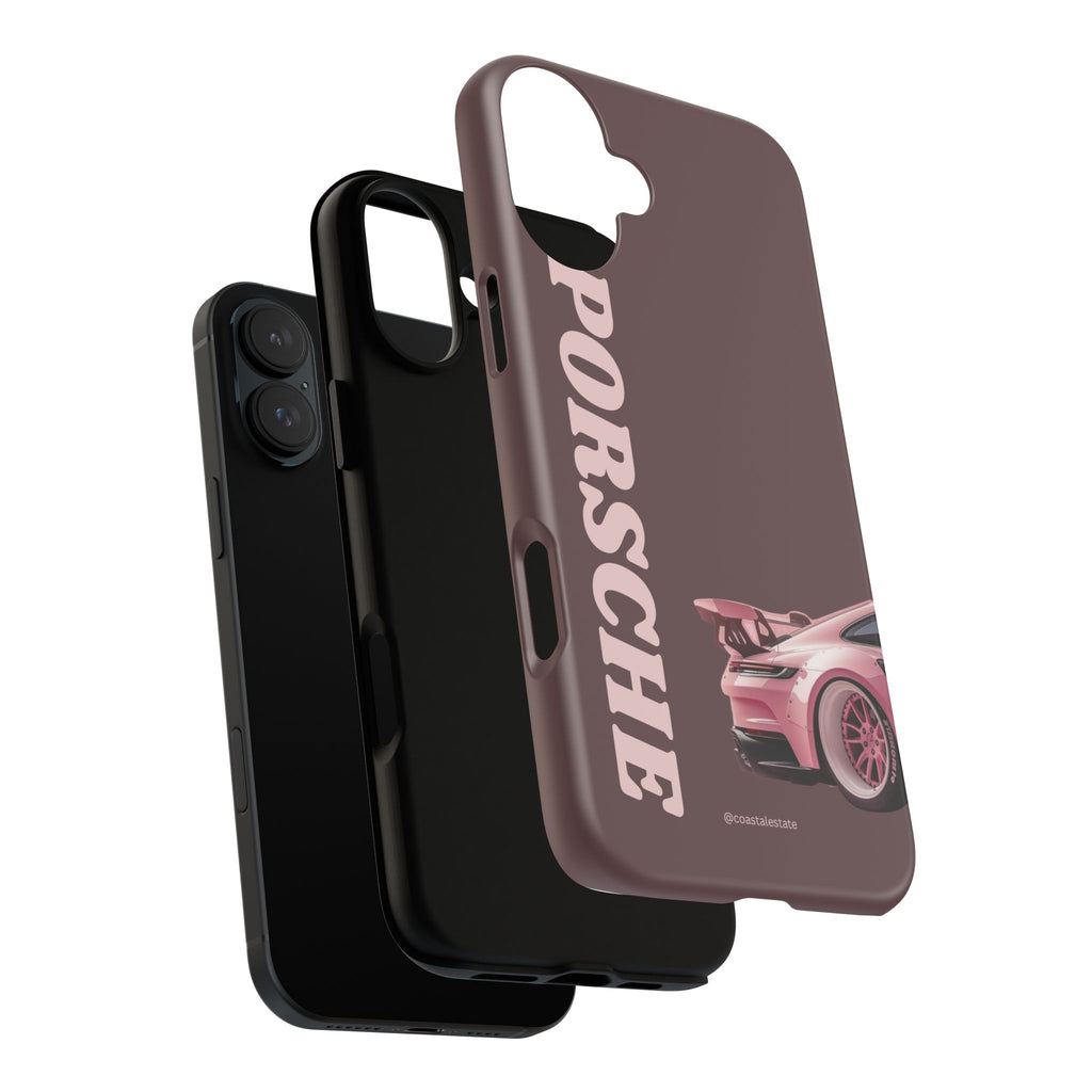 Pink Porsche Illustration Phone Case | iPhone Samsung