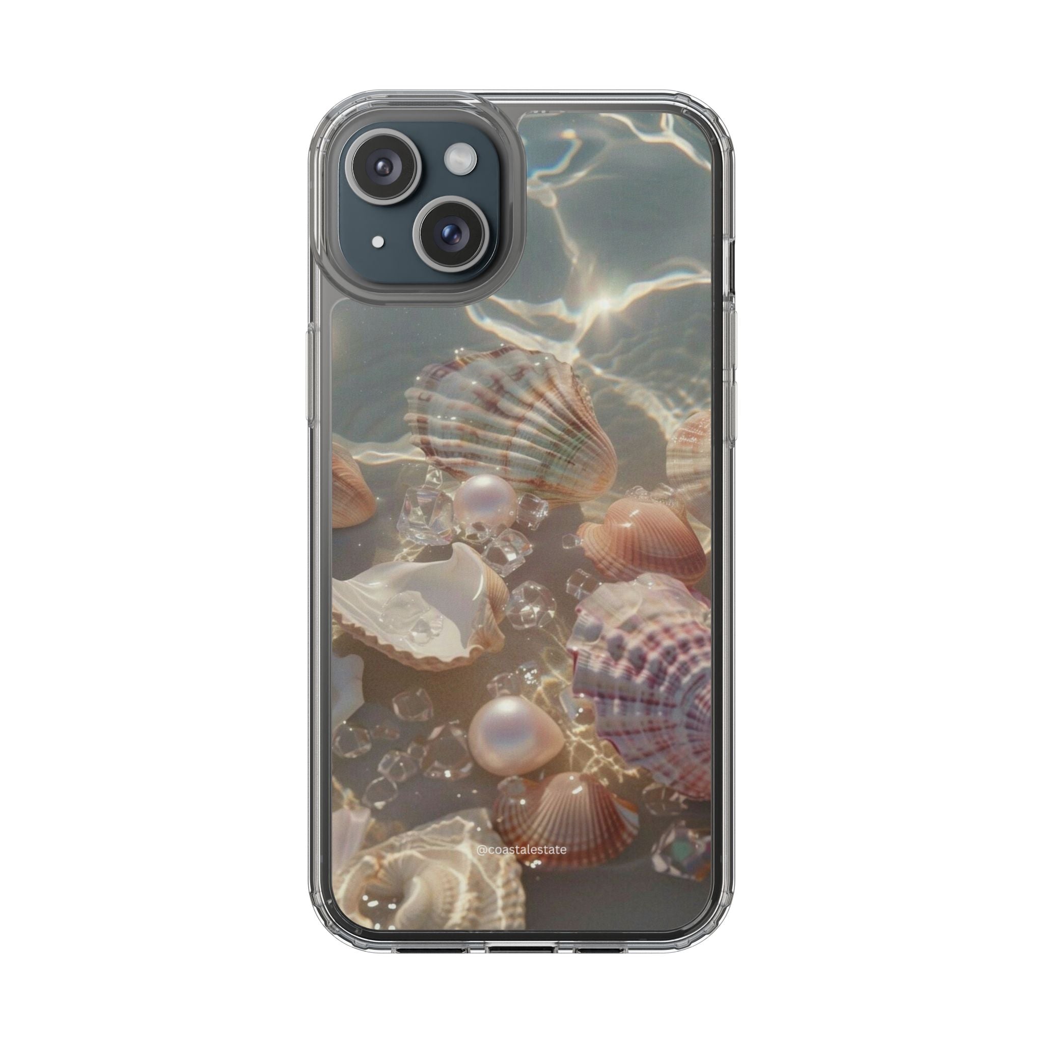 Seashell Pearl Clear Phone Case