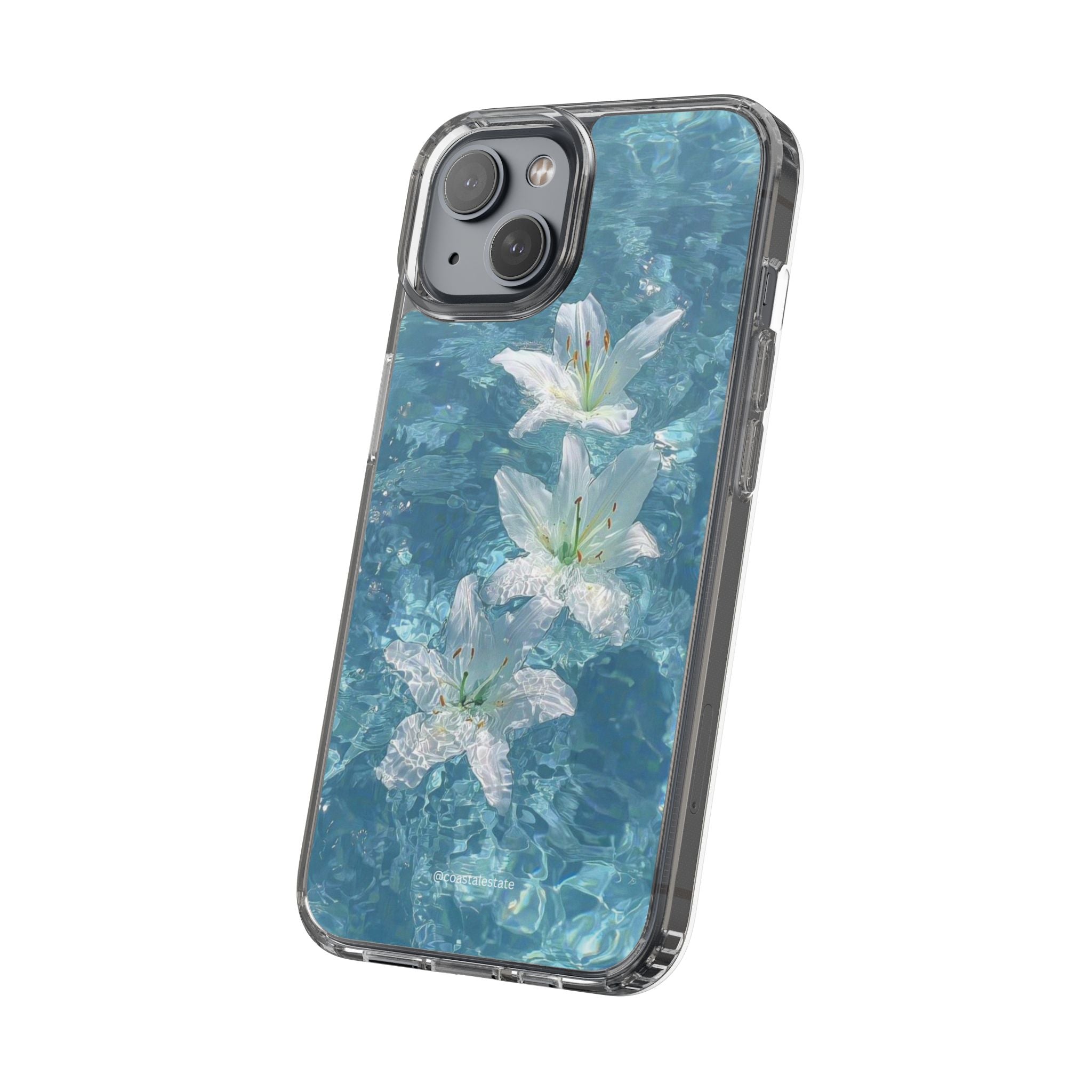 Floral Water Lily Clear Phone Case