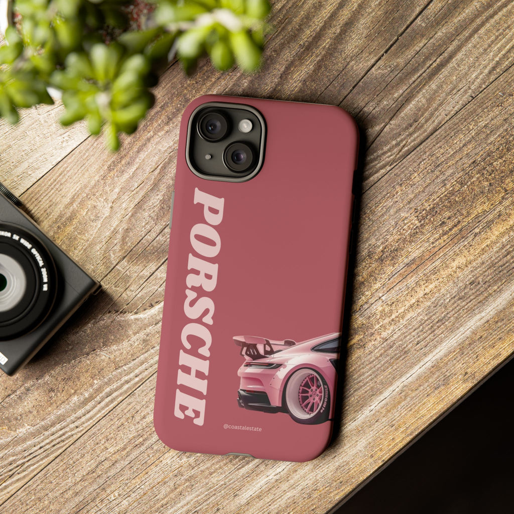 Pink Porsche Graphic Tough Case | Sport Car Phone Cover