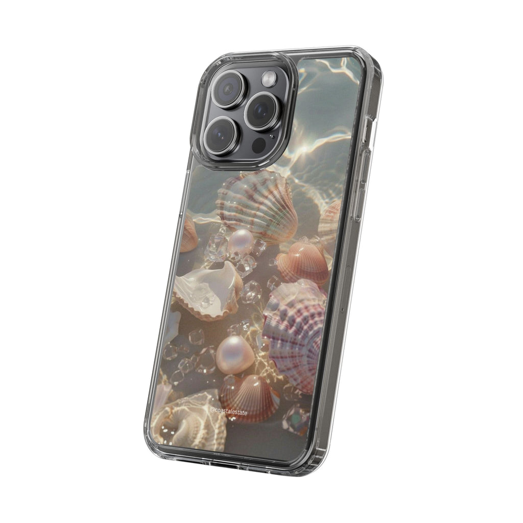 Seashell Pearl Clear Phone Case