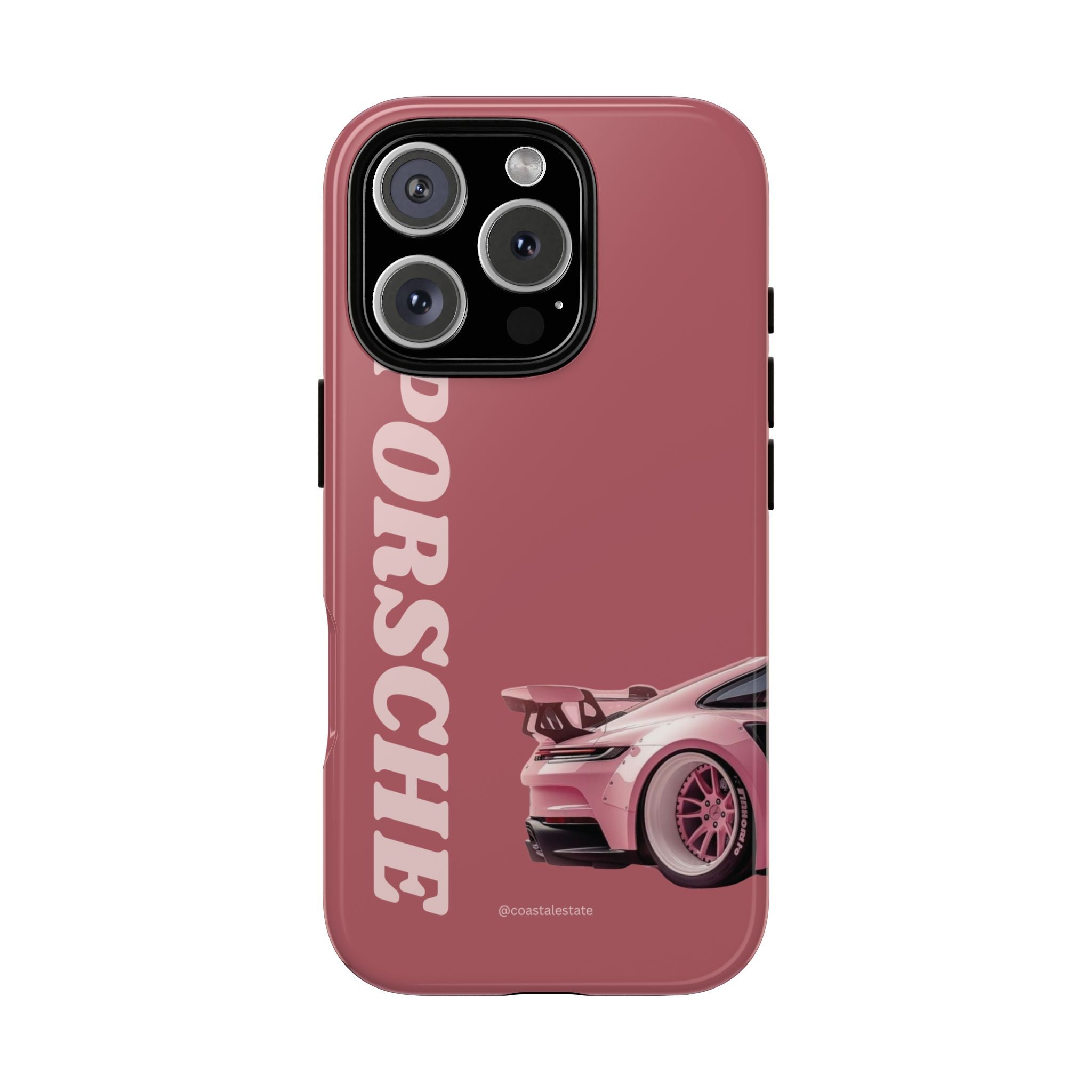 Pink Porsche Graphic Tough Case | Sport Car Phone Cover