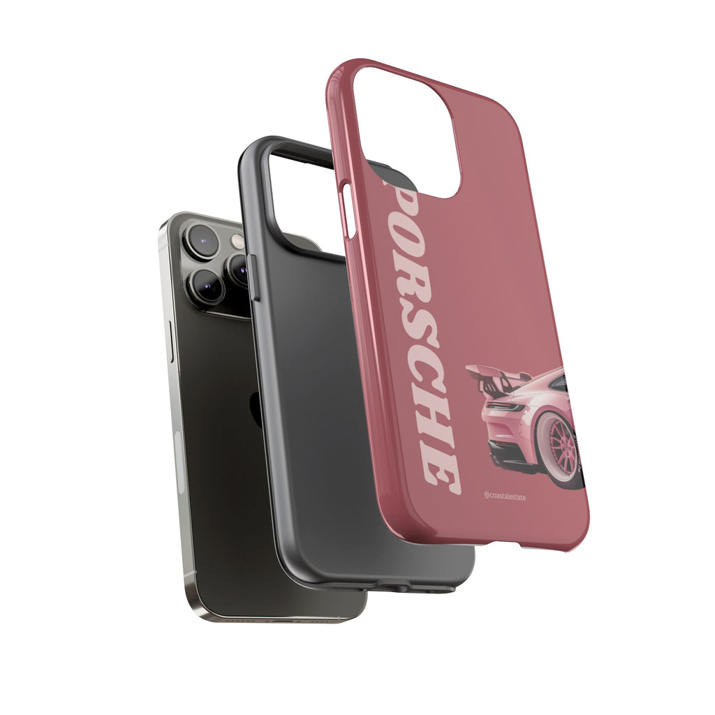 Pink Porsche Graphic Tough Case | Sport Car Phone Cover