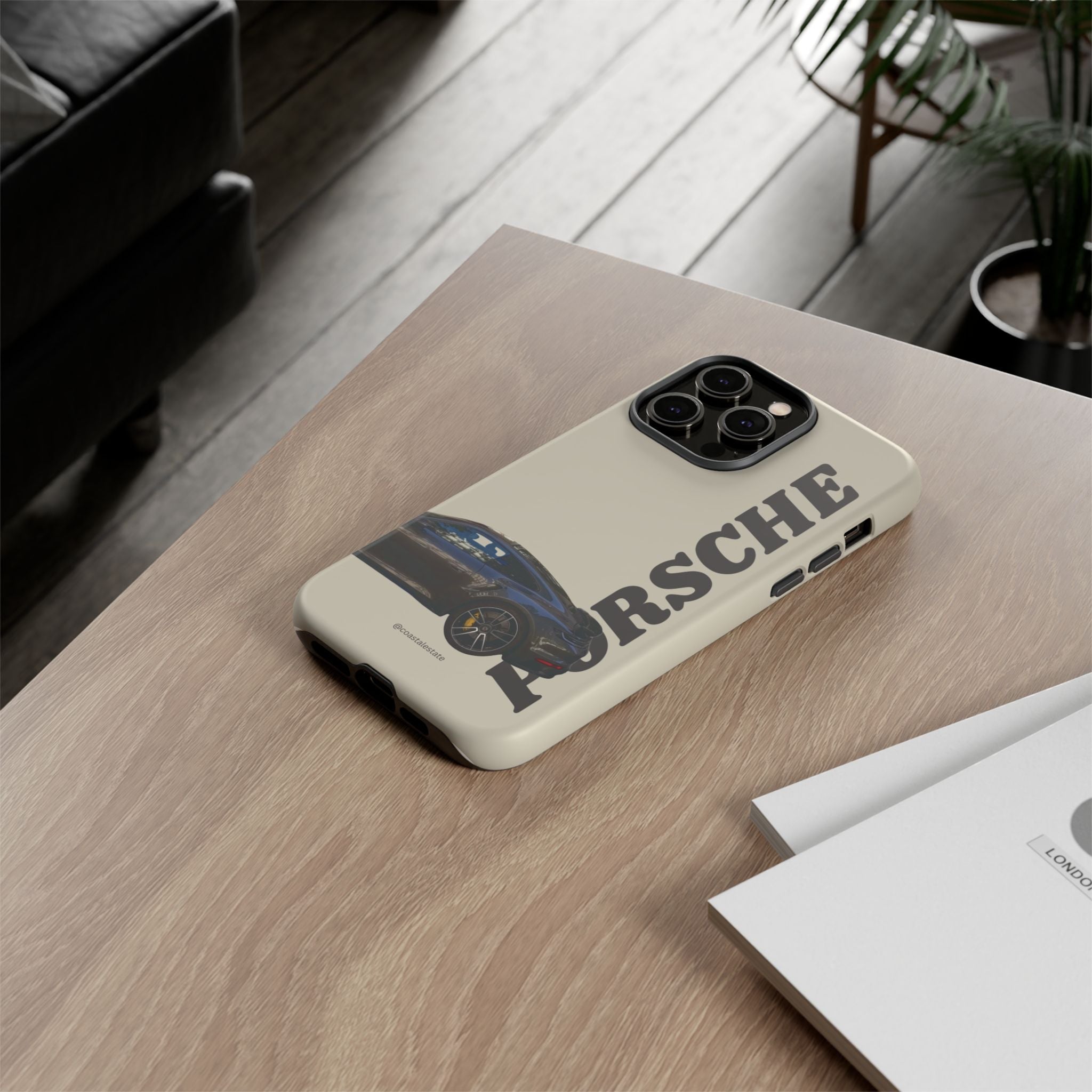 Black Porsche Side Profile Phone Case | Tough Protective Phone Case