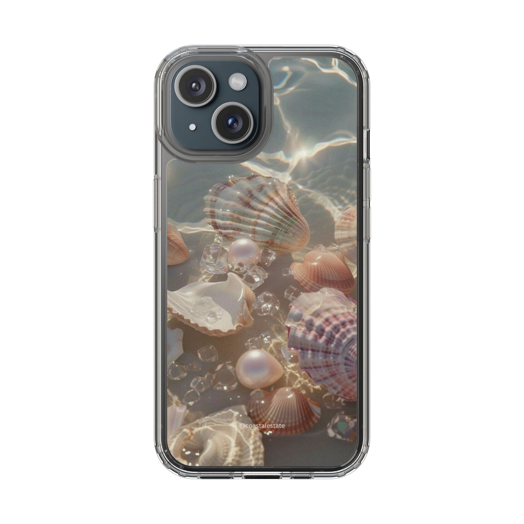 Seashell Pearl Clear Phone Case