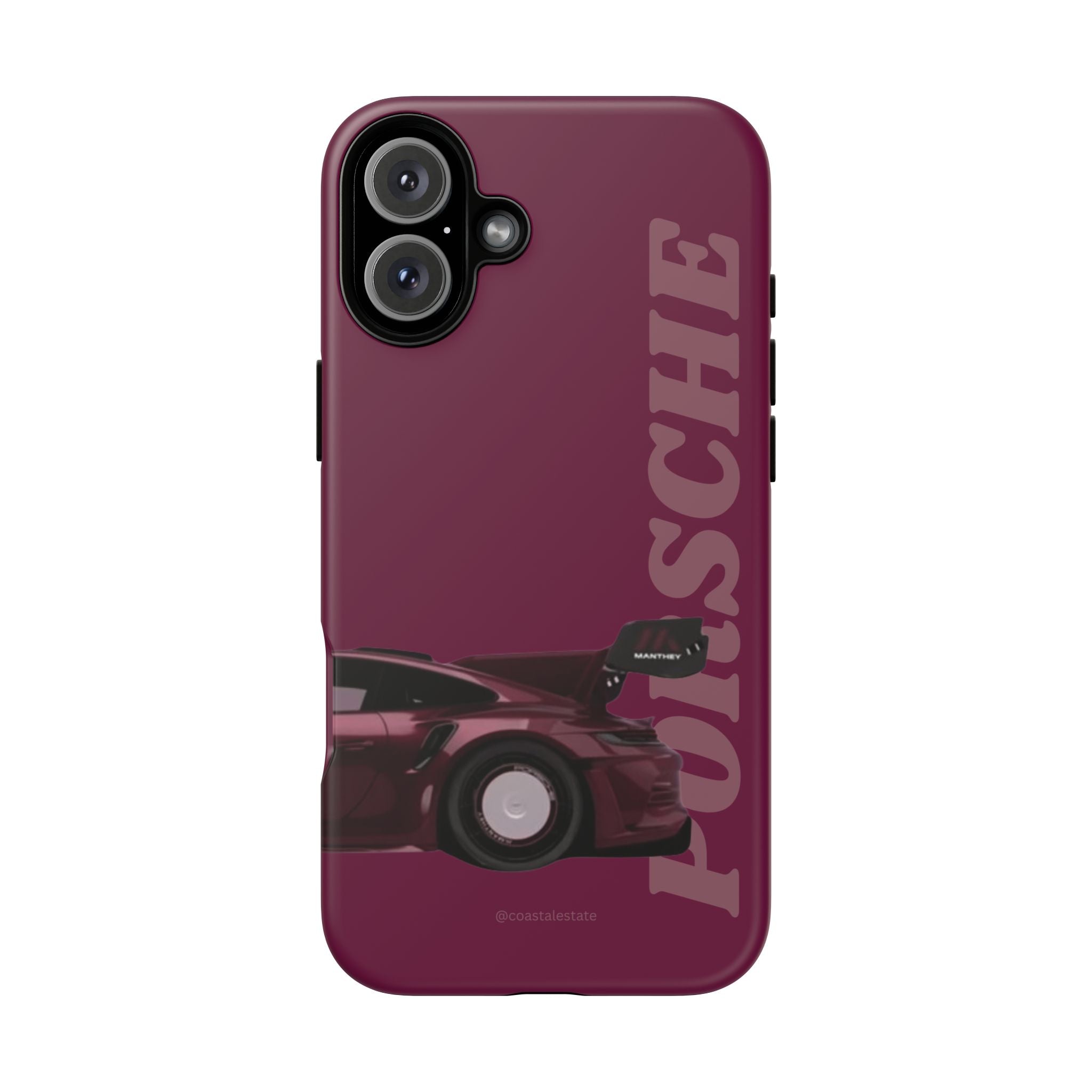Burgundy Porsche Rear Profile Phone Case | Tough Cases