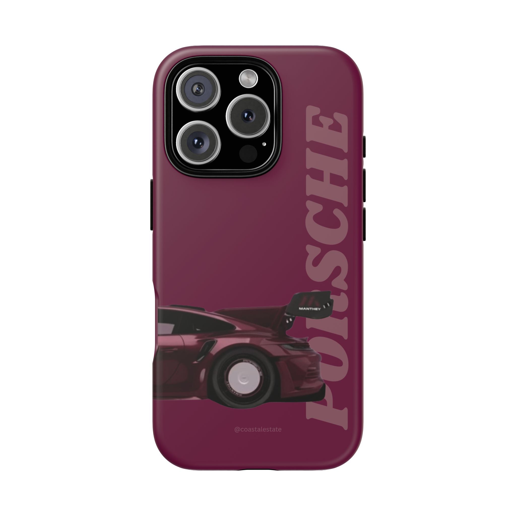 Burgundy Porsche Rear Profile Phone Case | Tough Cases