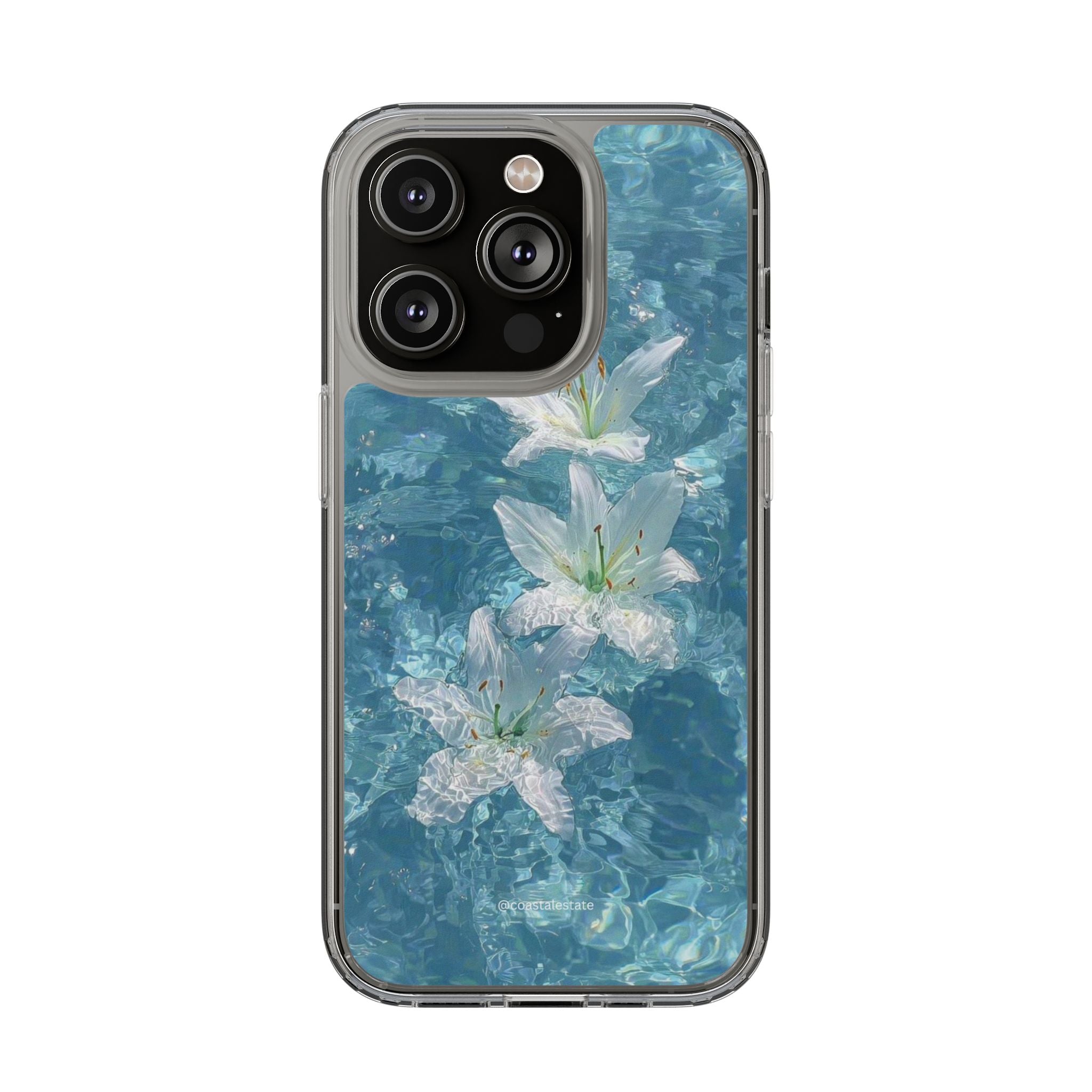 Floral Water Lily Clear Phone Case