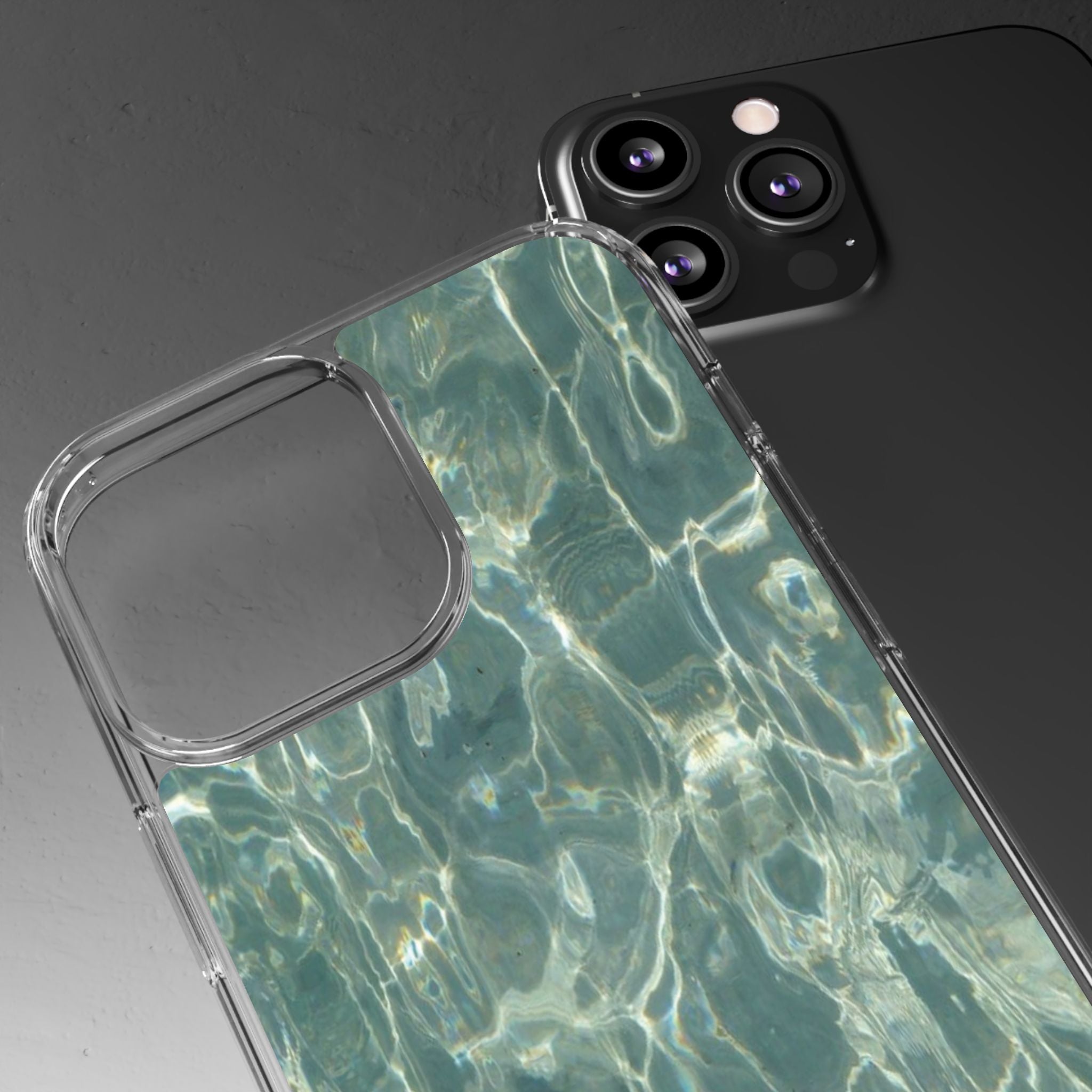 Clear Case — Aqua Pool Water Pattern Phone Case