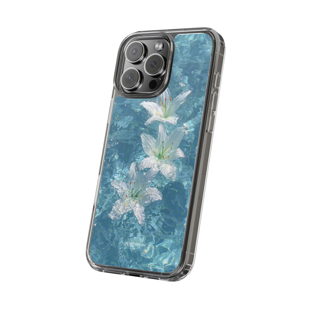 Floral Water Lily Clear Phone Case