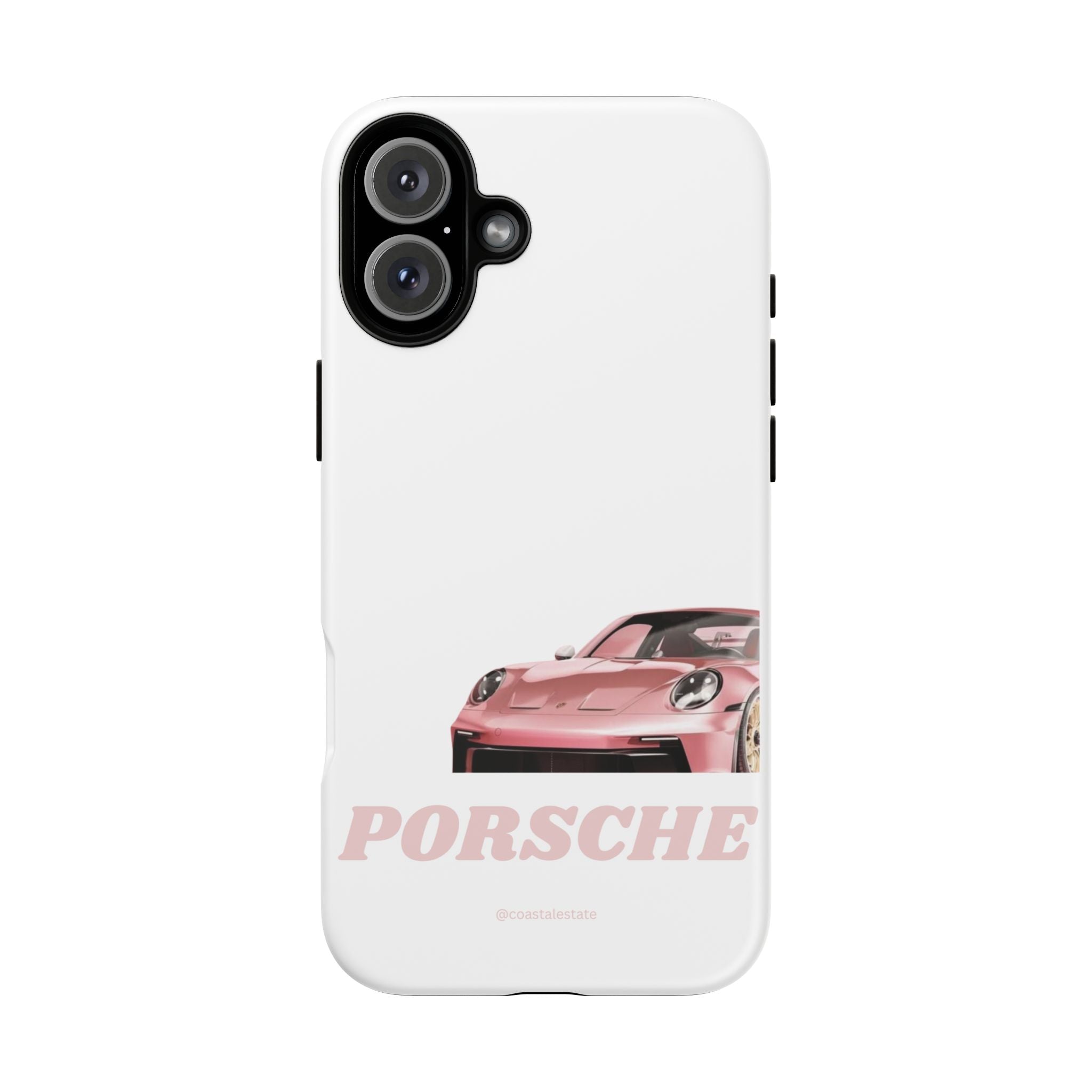 Porsche Pink Sports Car Phone Case - Stylish Automotive iPhone Cover
