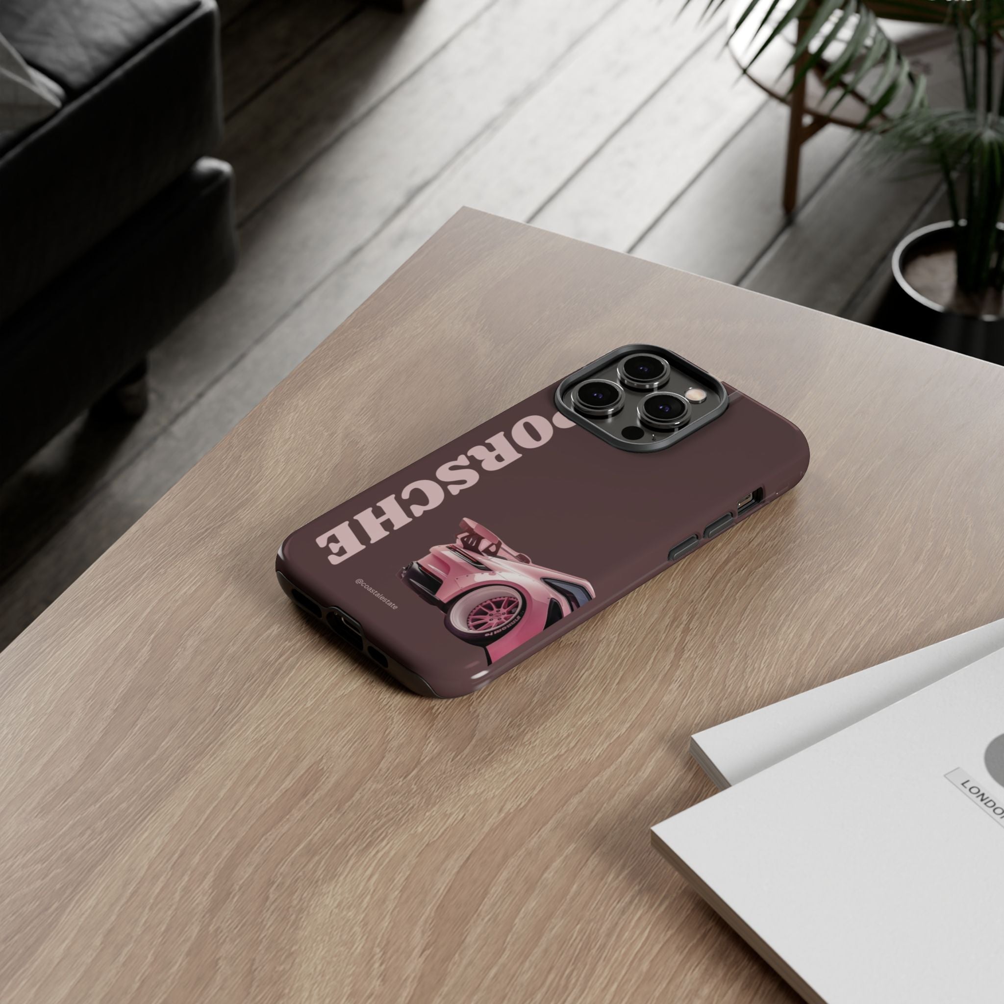 Pink Porsche Illustration Phone Case | iPhone Samsung
