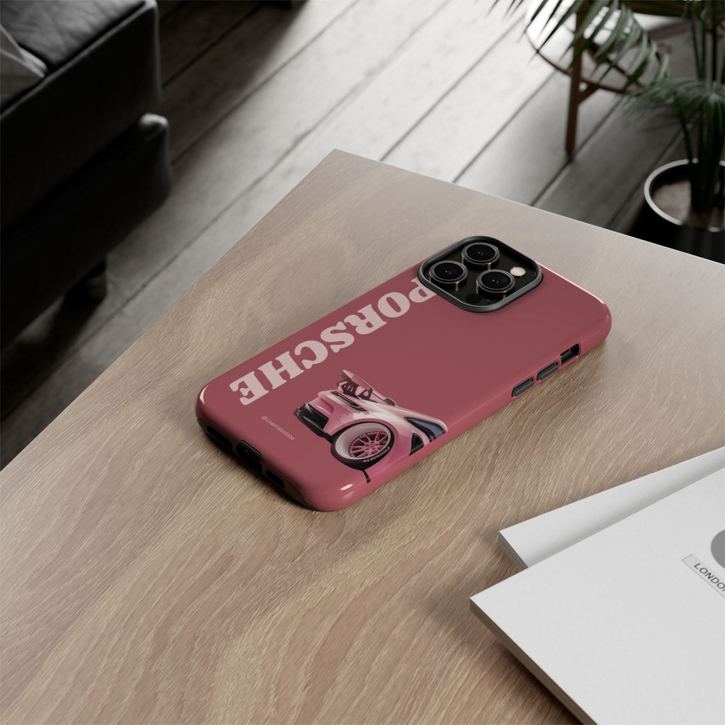 Pink Porsche Graphic Tough Case | Sport Car Phone Cover