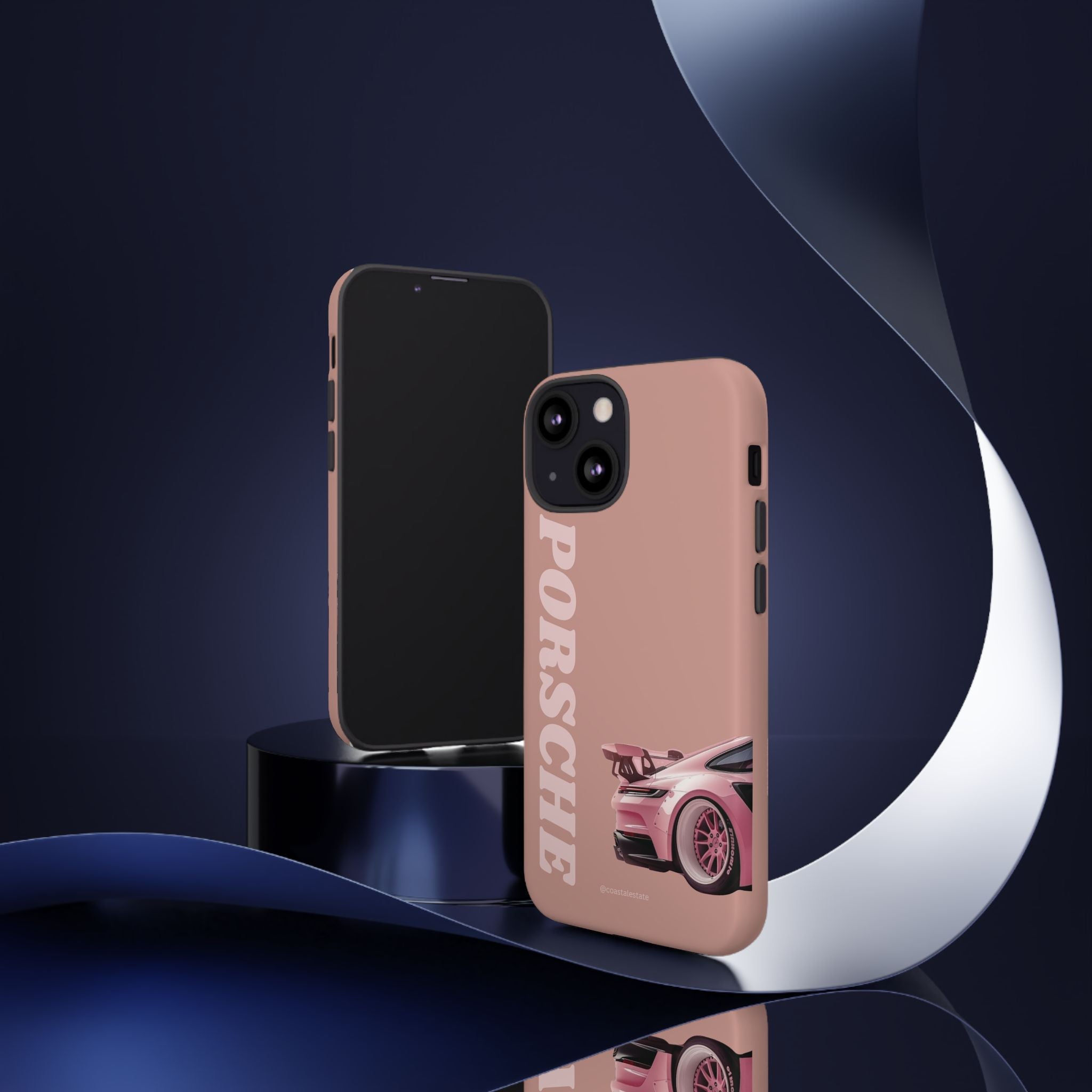 Pink Porsche Illustration phone case | Porsche phone case