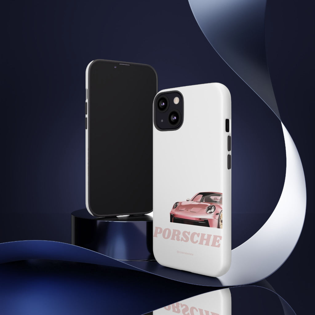 Porsche Pink Sports Car Phone Case - Stylish Automotive iPhone Cover