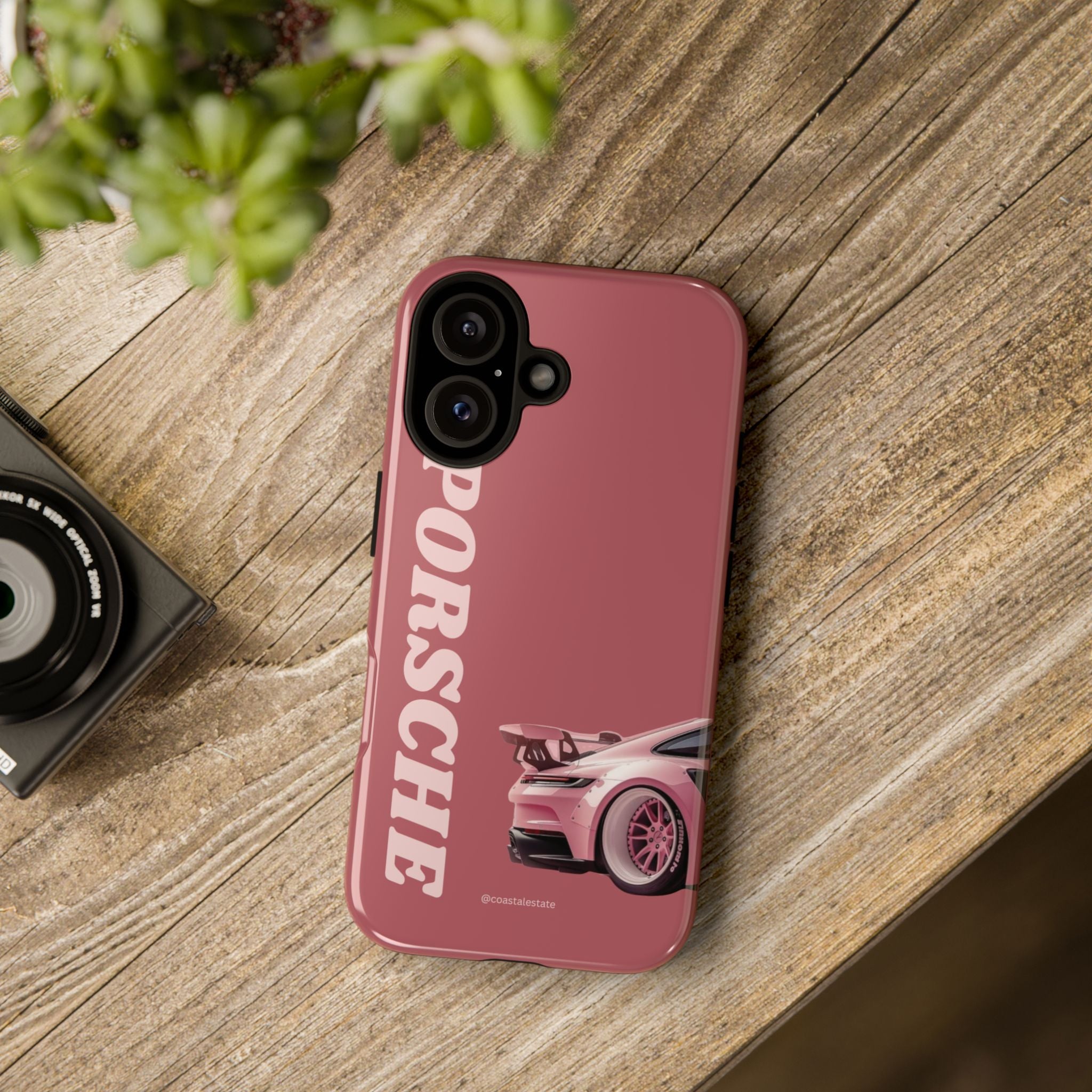 Pink Porsche Graphic Tough Case | Sport Car Phone Cover