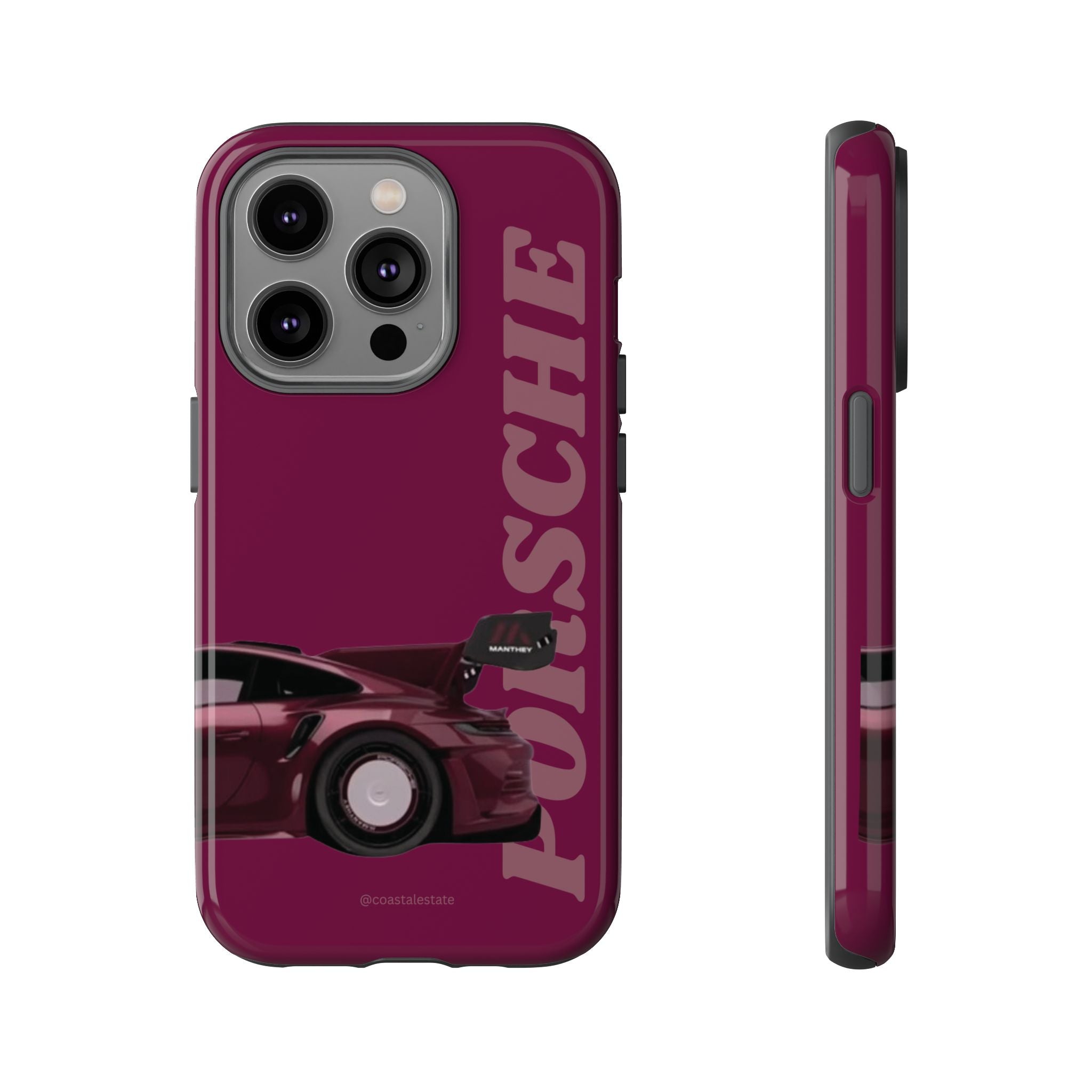 Burgundy Porsche Rear Profile Phone Case | Tough Cases