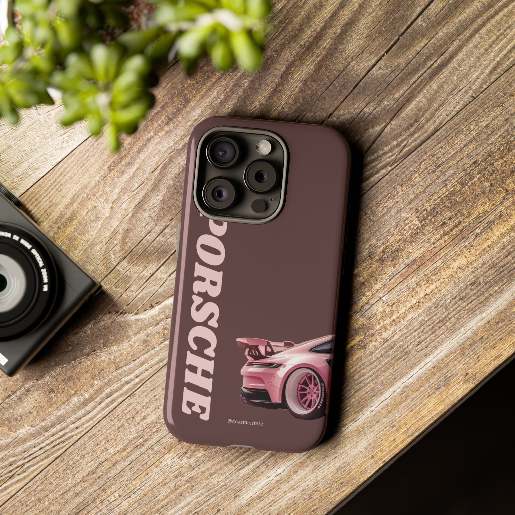 Pink Porsche Illustration Phone Case | iPhone Samsung