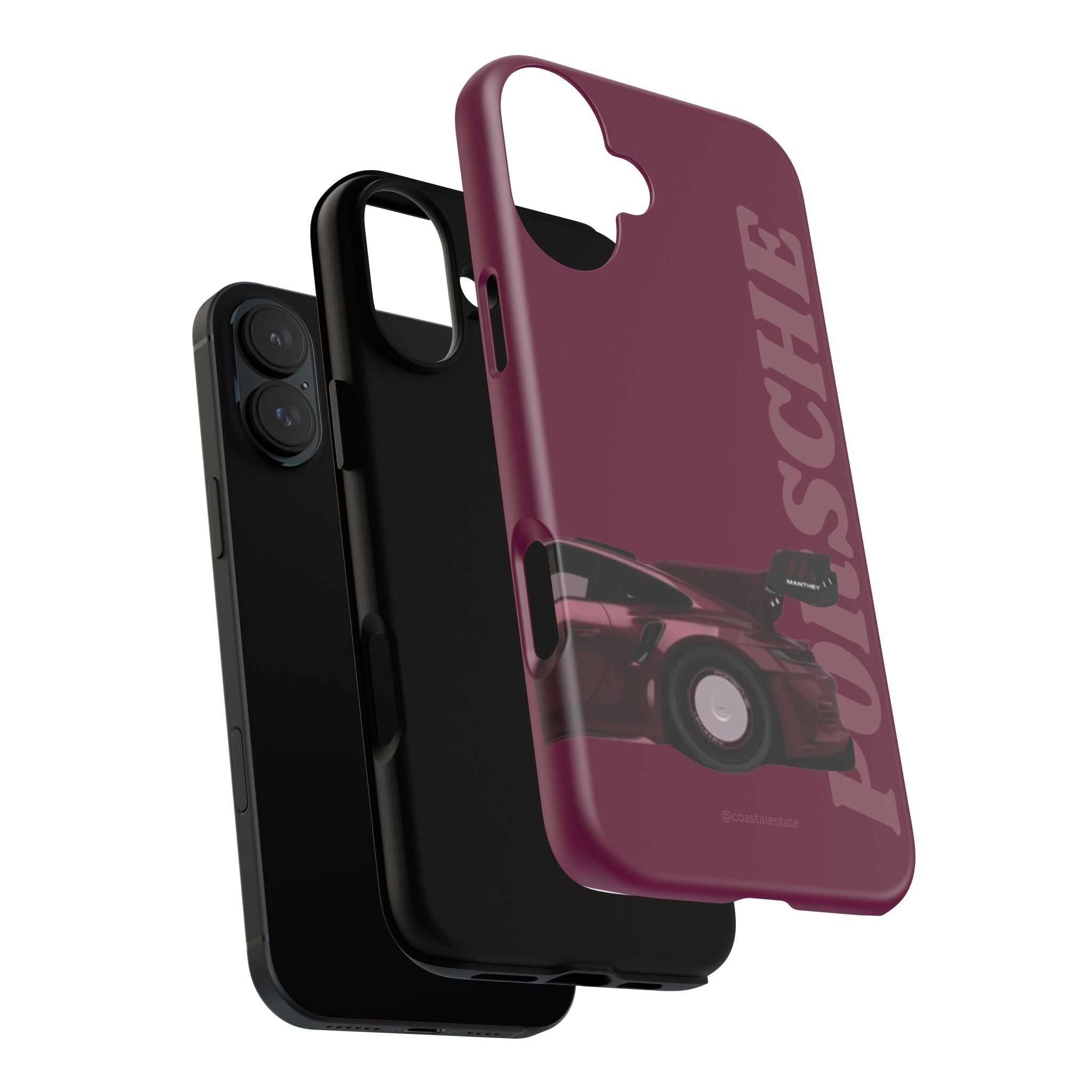 Burgundy Porsche Rear Profile Phone Case | Tough Cases