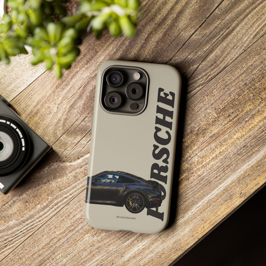 Black Porsche Side Profile Phone Case | Tough Protective Phone Case