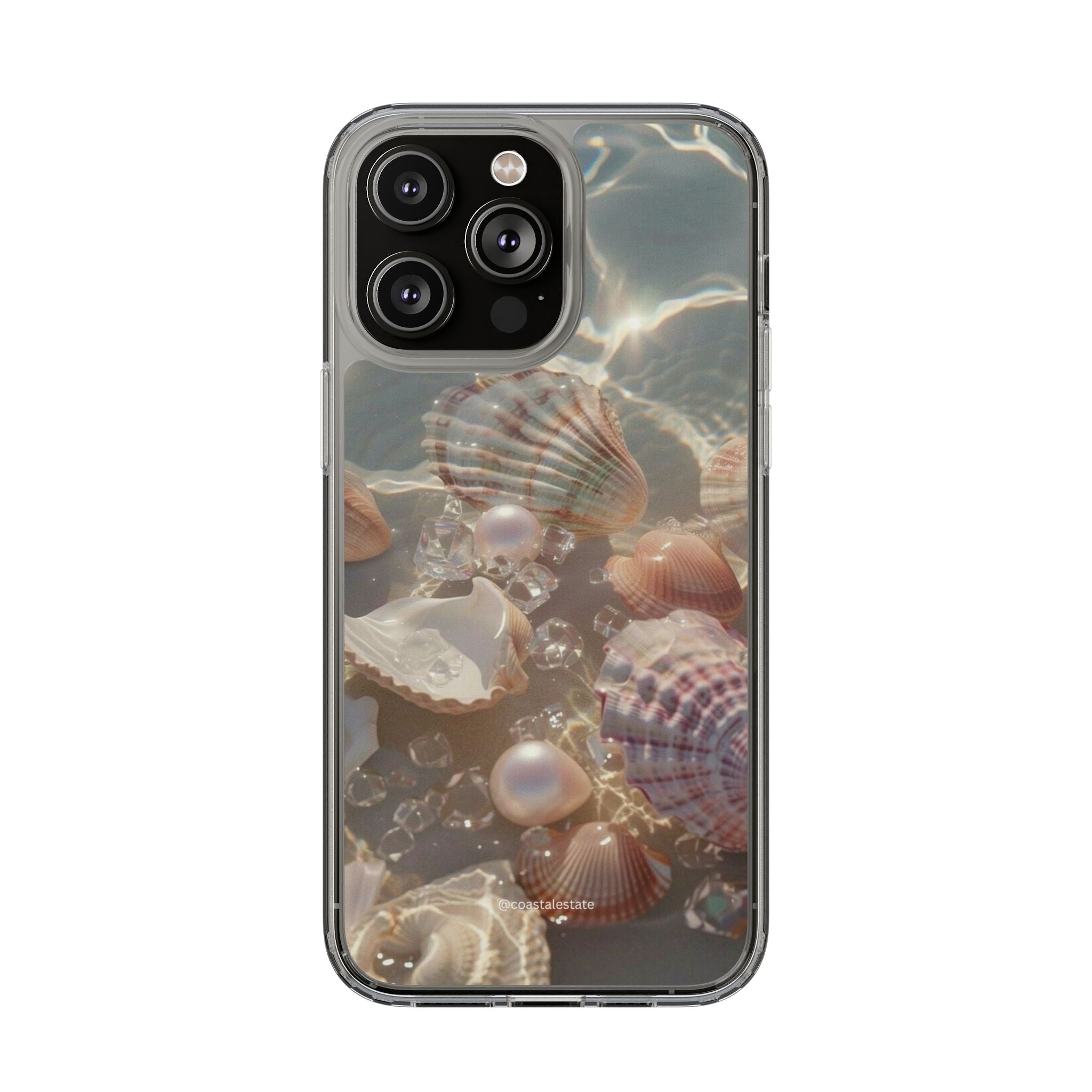 Seashell Pearl Clear Phone Case