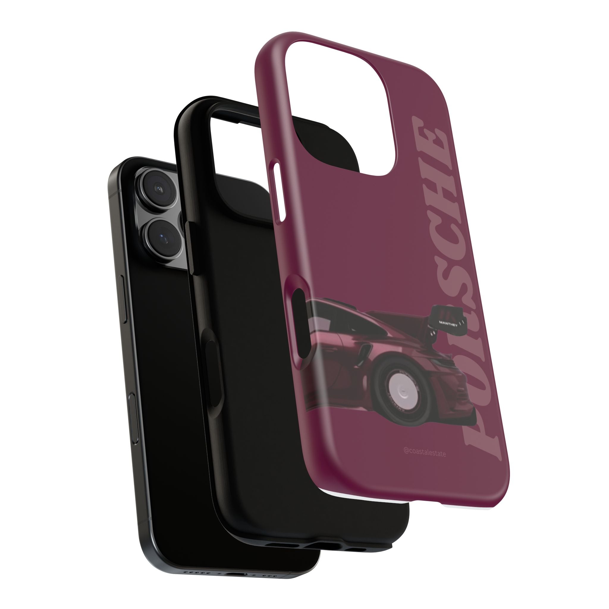 Burgundy Porsche Rear Profile Phone Case | Tough Cases