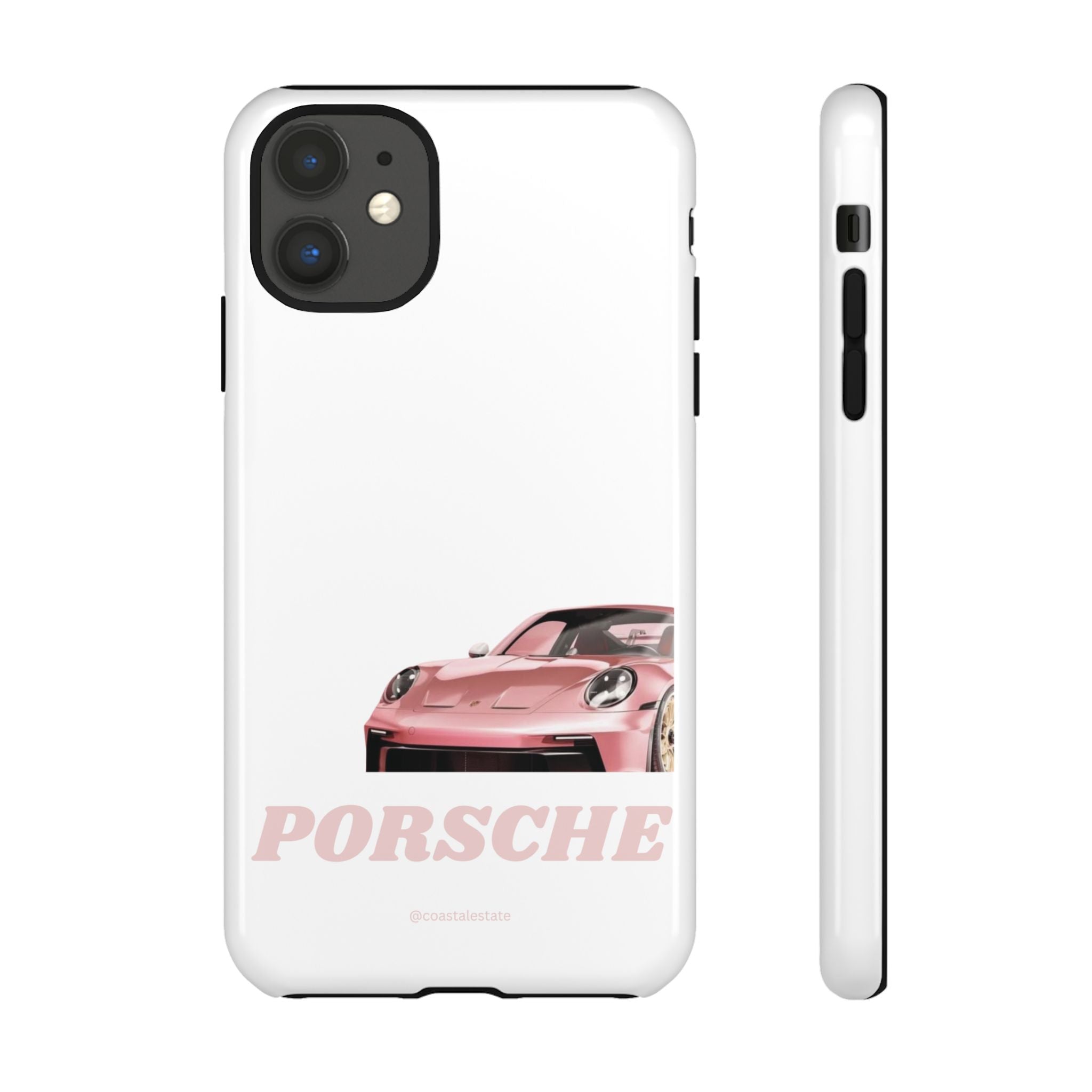 Porsche Pink Sports Car Phone Case - Stylish Automotive iPhone Cover