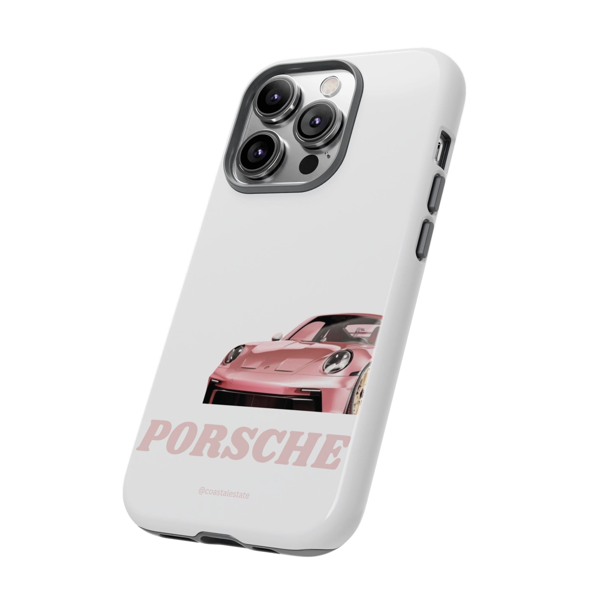Porsche Pink Sports Car Phone Case - Stylish Automotive iPhone Cover