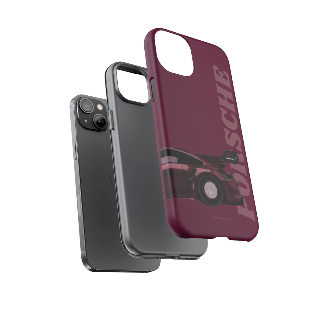 Burgundy Porsche Rear Profile Phone Case | Tough Cases